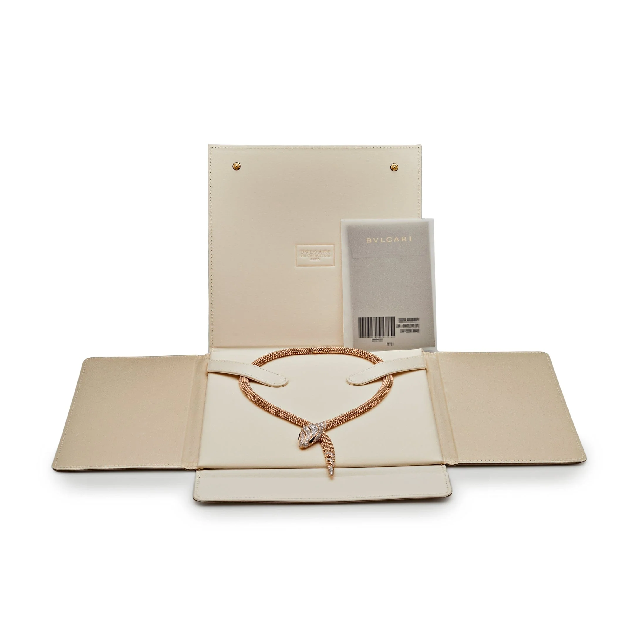 BVLGARI Pallini Serpenti Necklace Rose Gold Diamonds and Black Onyx 358434 - Image 5