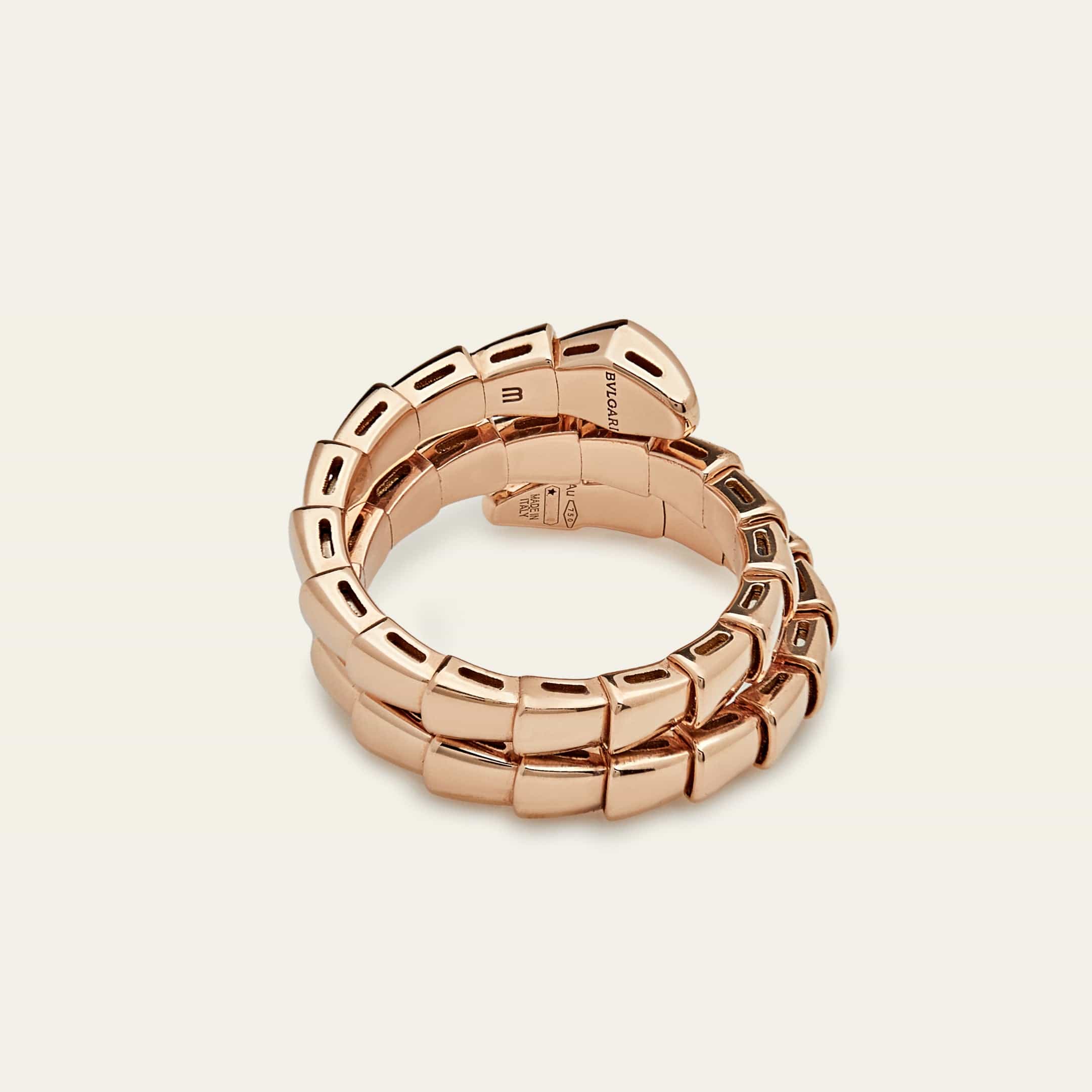 BVLGARI Serpenti Viper Ring Rose Gold and Diamonds 357876 - Image 3