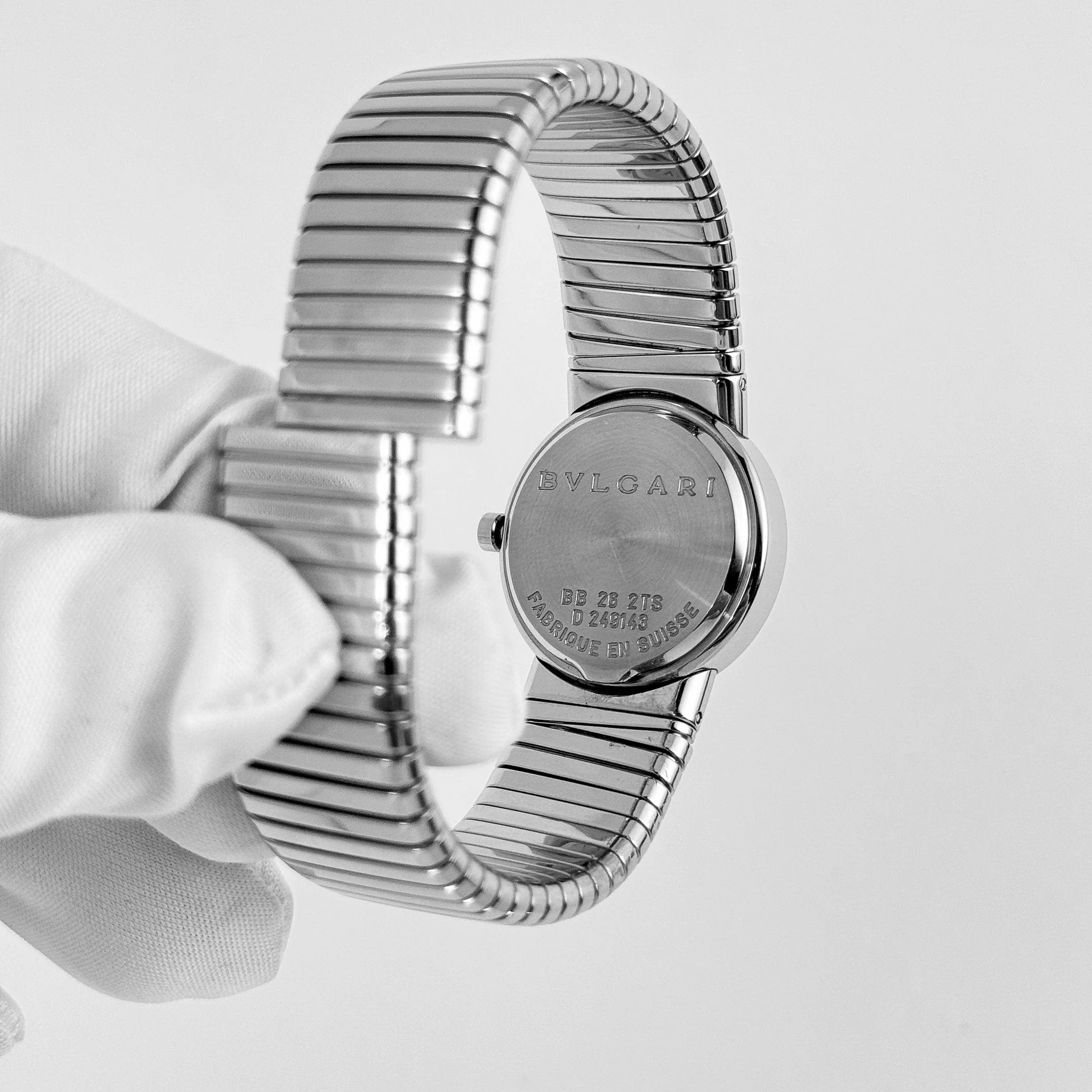 BVLGARI Tubogas BB262TS 'Ladies' Stainless Steel Black Diamond Dial Quartz - Image 12