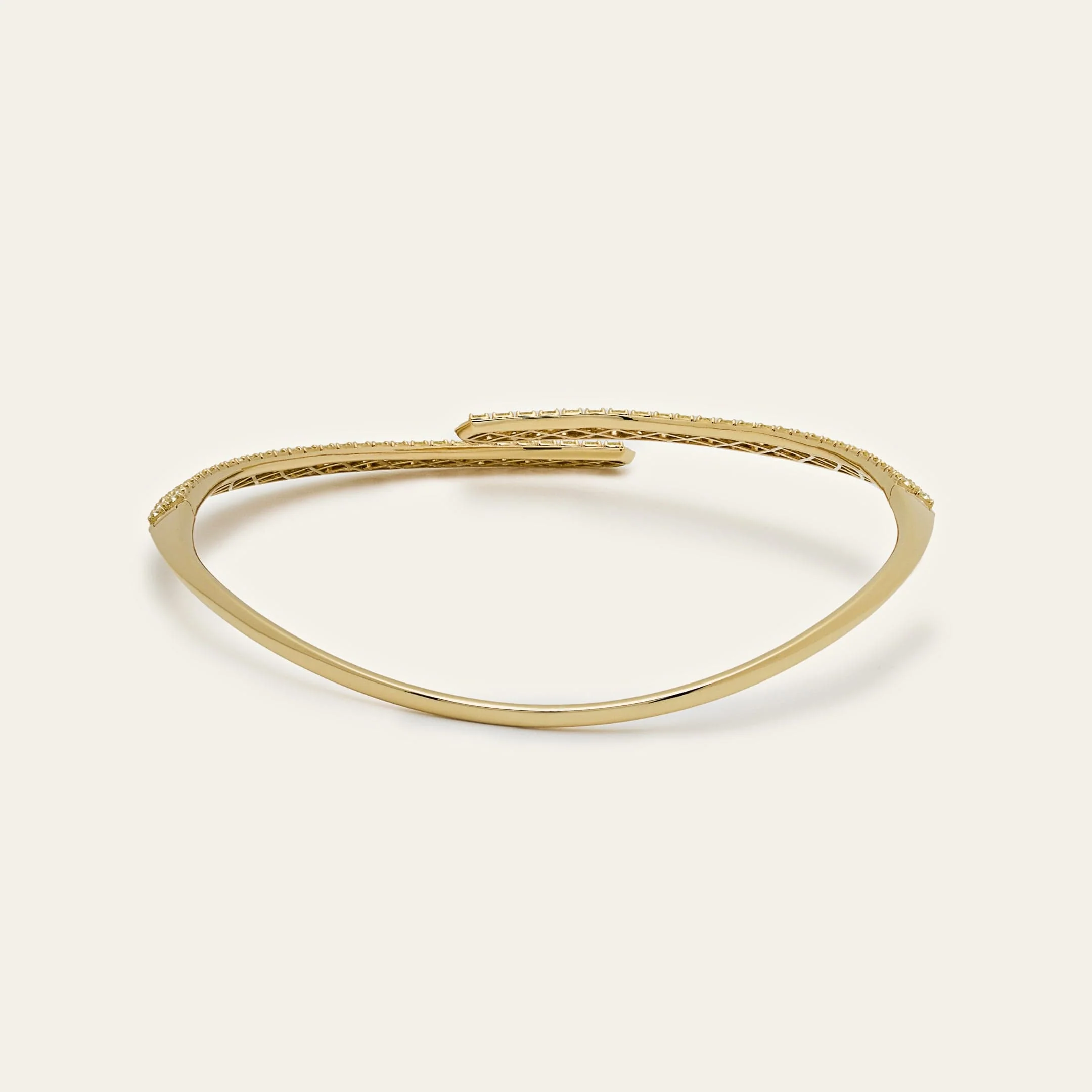 Bypass Cuff Yellow Diamond Necklace - Image 4