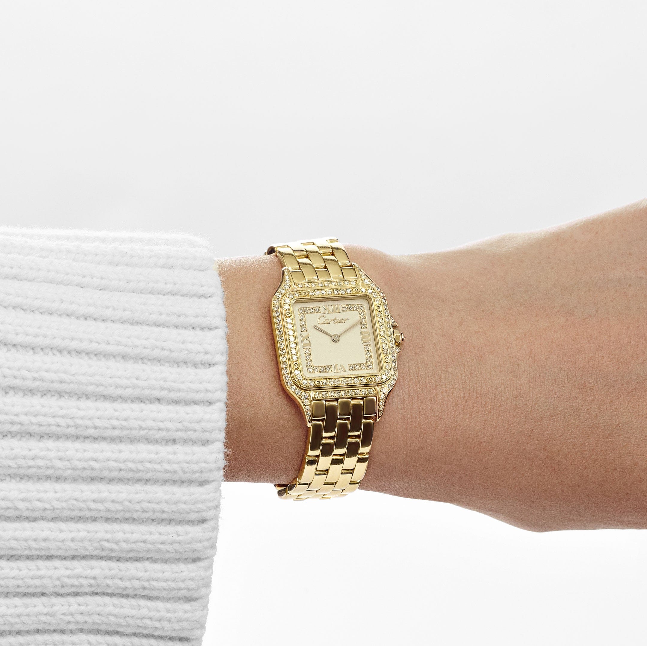 Cartier Panthère 88369 Yellow Gold Diamond-Set Dial Bezel Lugs Quartz - Image 2