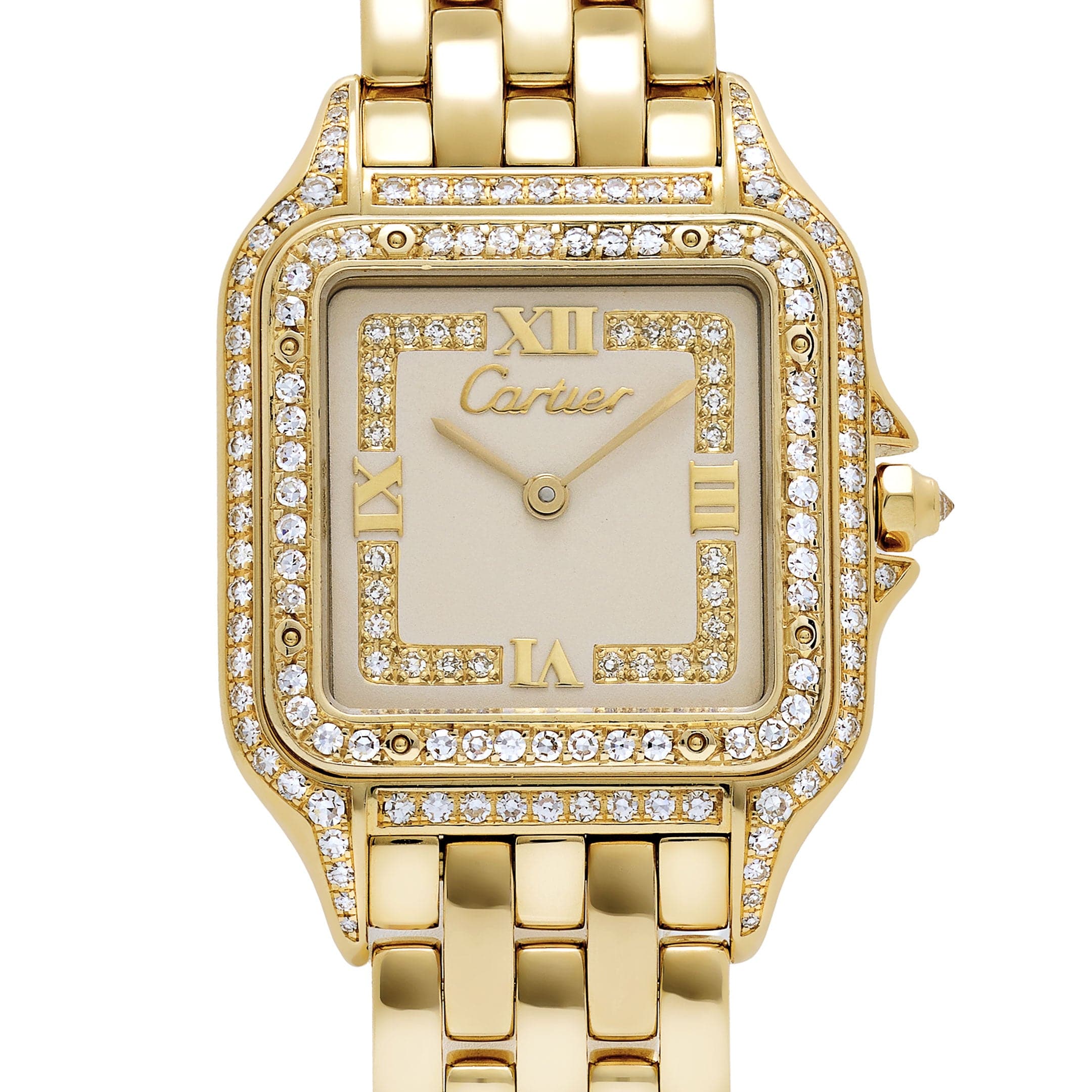 Cartier Panthère 88369 Yellow Gold Diamond-Set Dial Bezel Lugs Quartz - Image 4