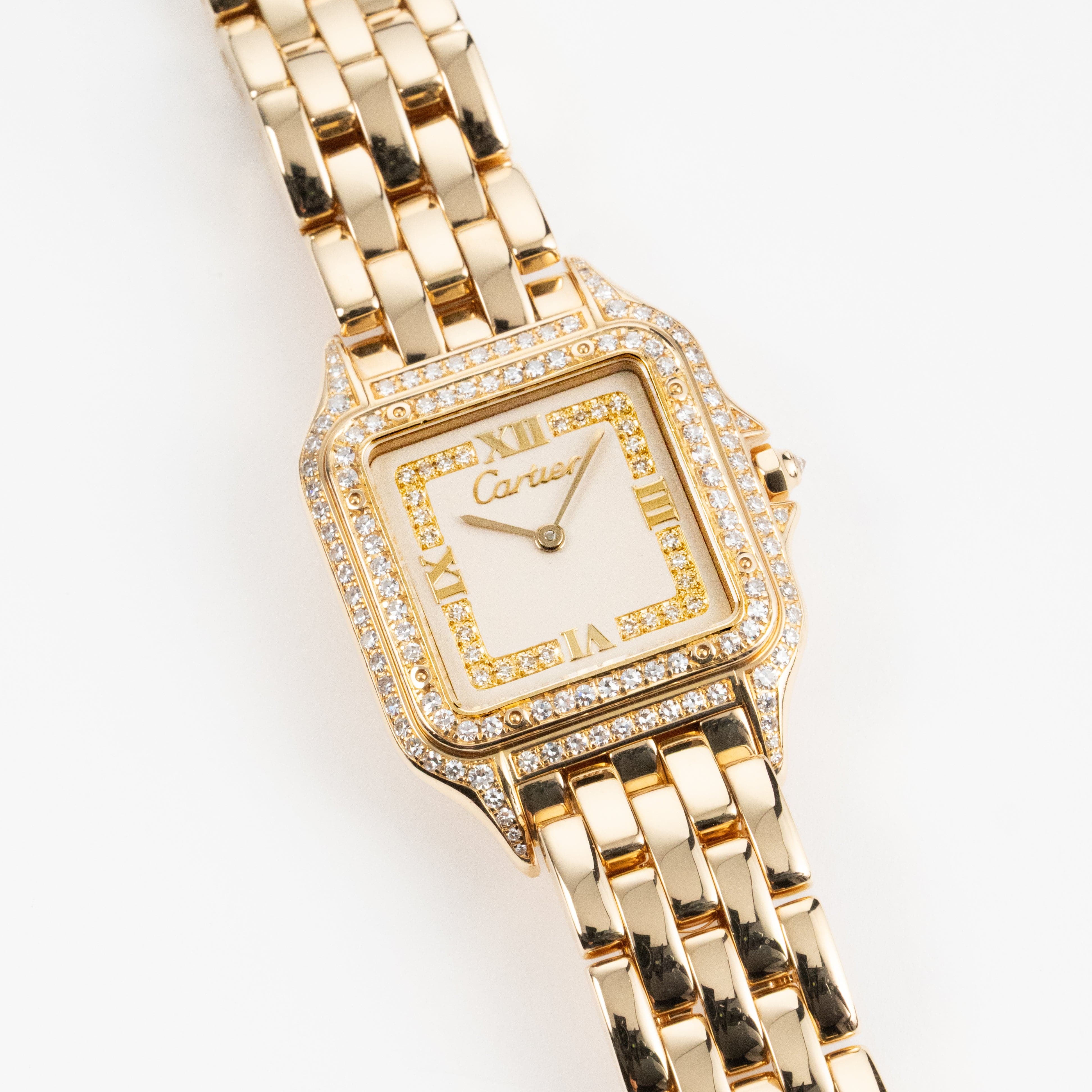 Cartier Panthère 88369 Yellow Gold Diamond-Set Dial Bezel Lugs Quartz - Image 5