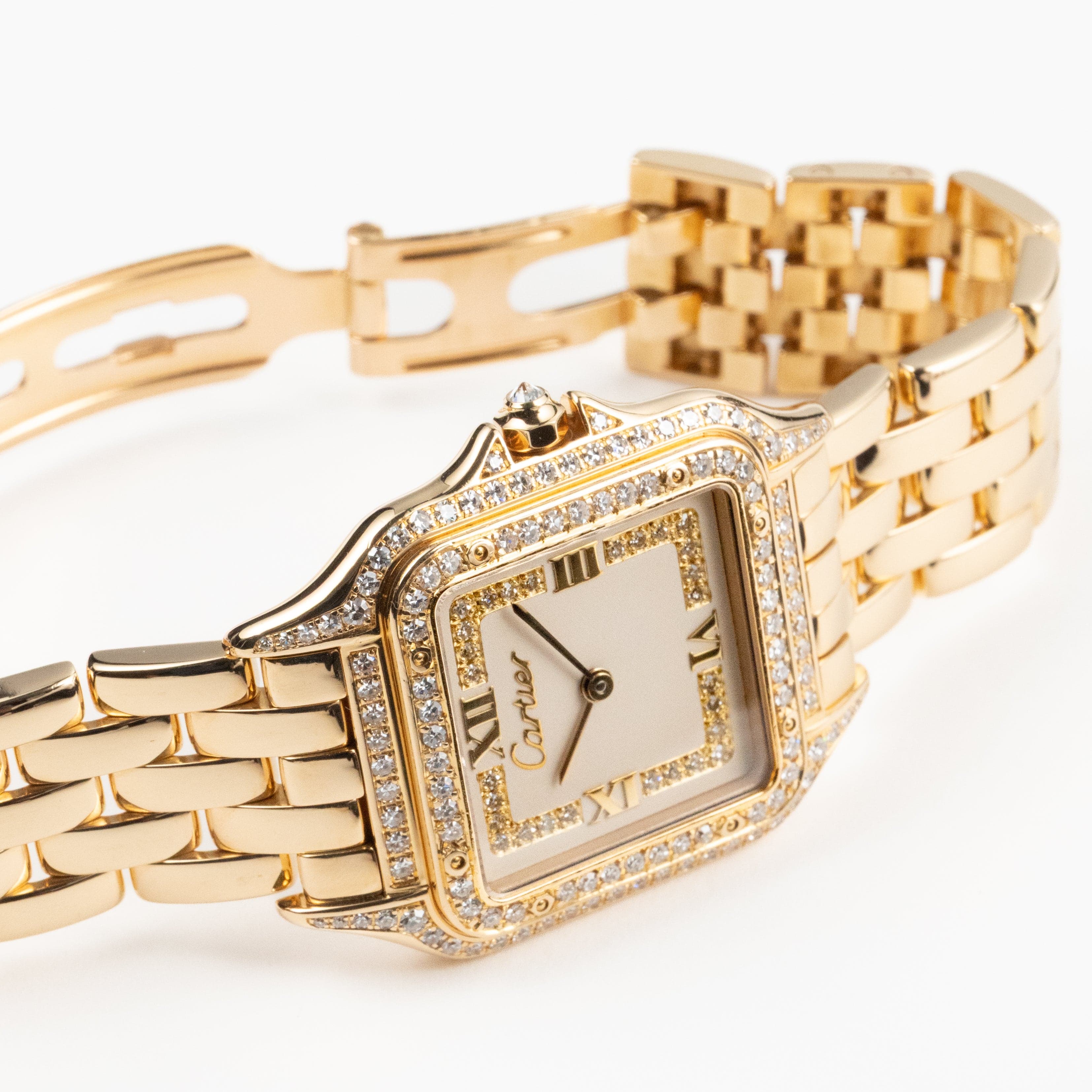 Cartier Panthère 88369 Yellow Gold Diamond-Set Dial Bezel Lugs Quartz - Image 7