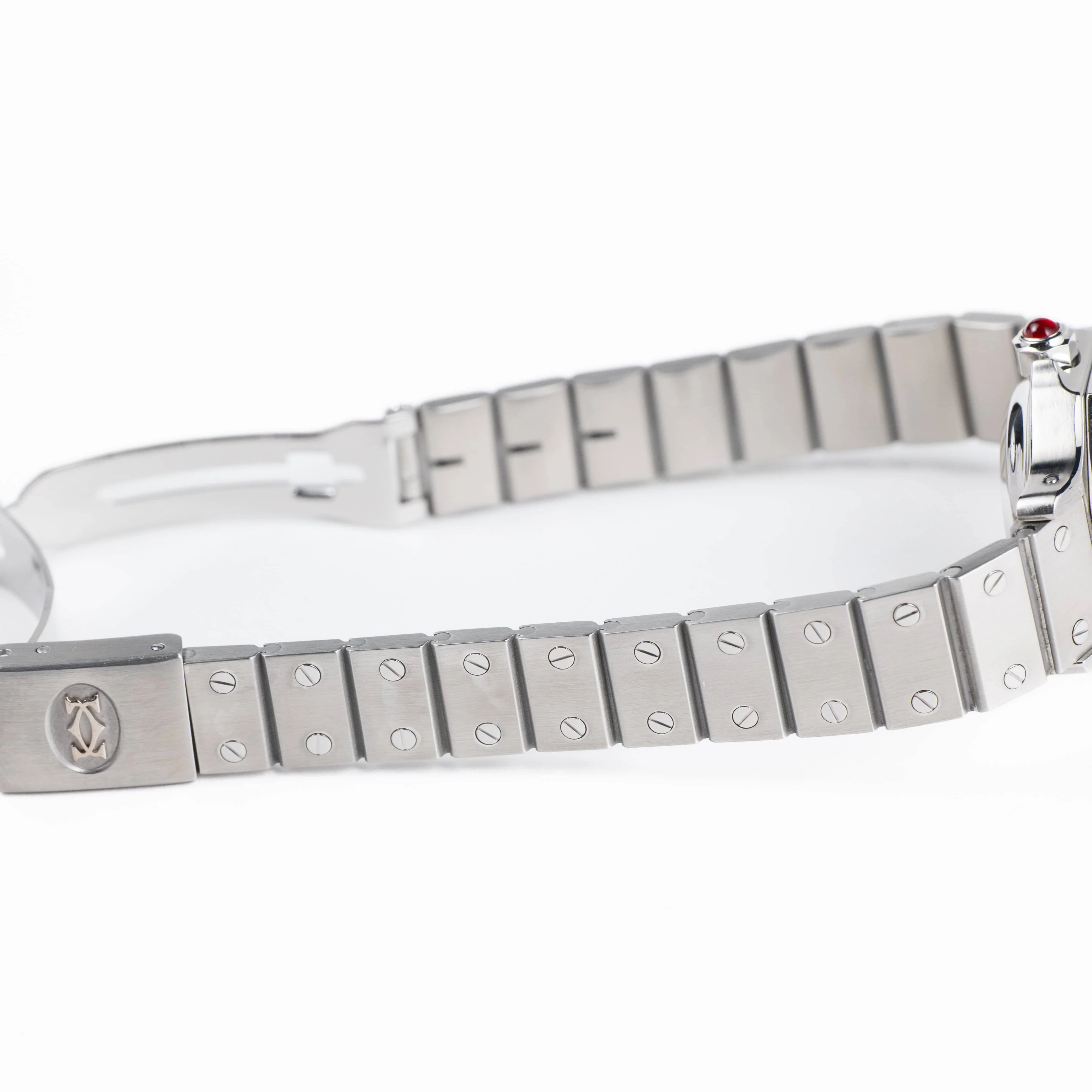 Cartier Santos Octagon 0906 Stainless Steel Burgundy Dial Quartz - Image 10