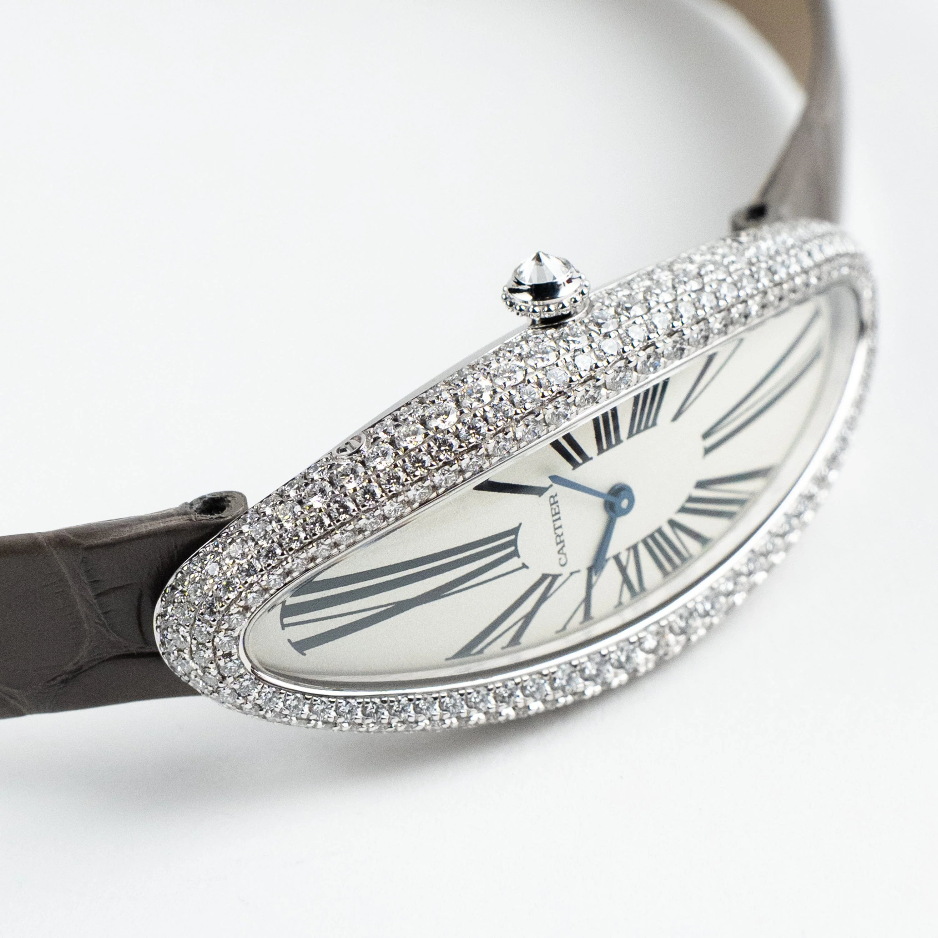 Cartier Baignoire Allongée WJBA0007 White Gold Silver Dial Diamond Bezel (2026) - Image 7
