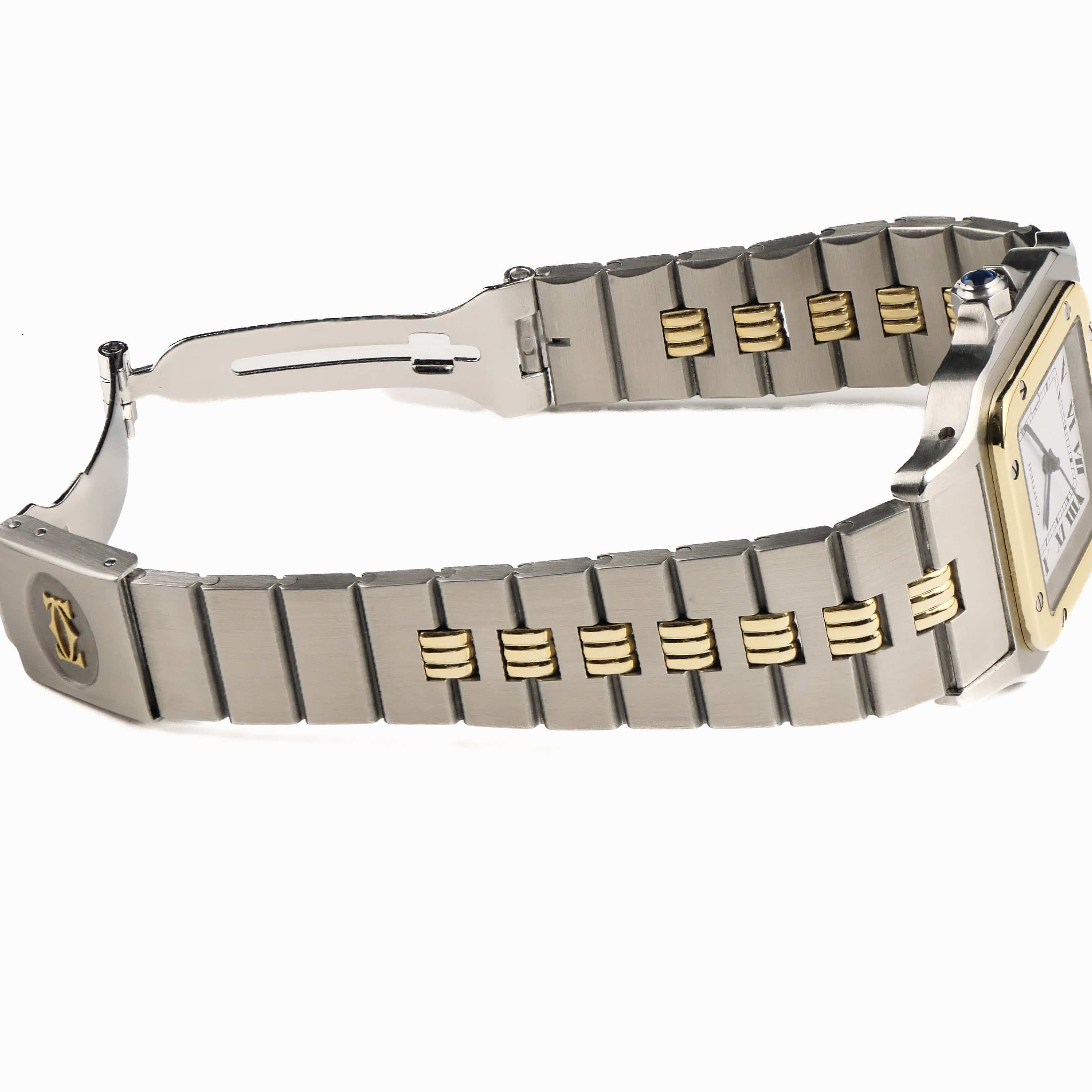 Cartier Santos Carrée 2961 Yellow Gold Stainless Steel White Dial - Image 10