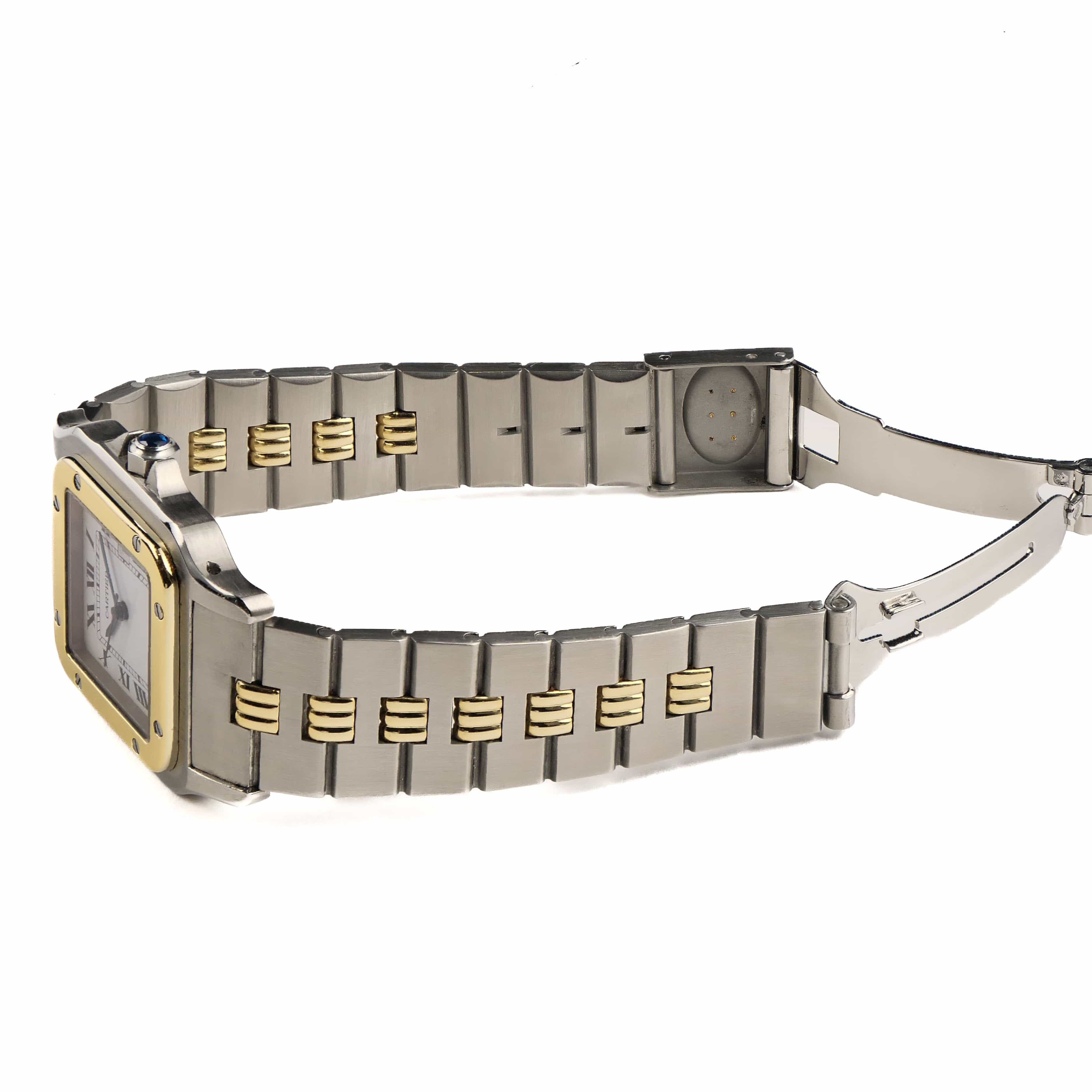 Cartier Santos Carrée 2961 Yellow Gold Stainless Steel White Dial - Image 11