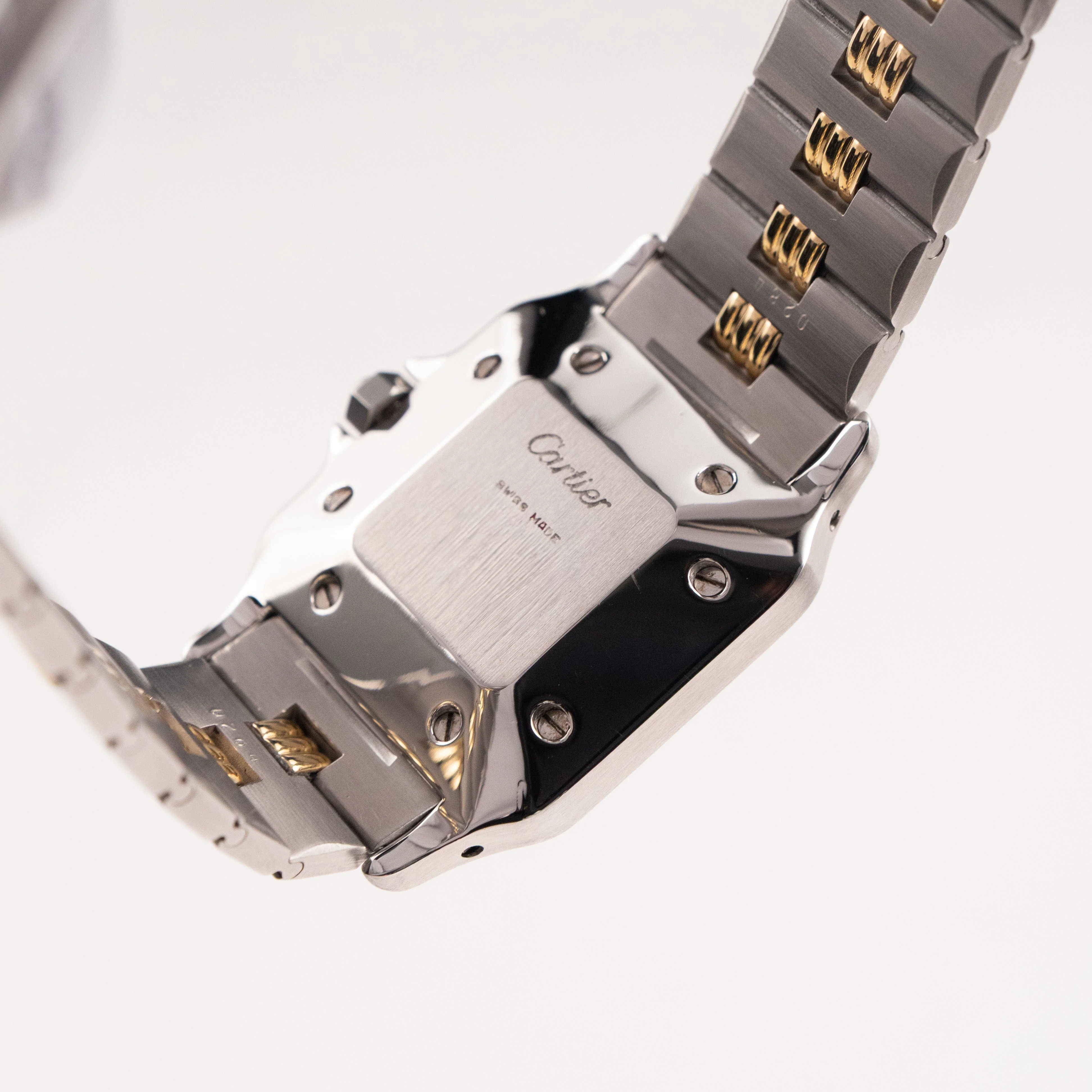Cartier Santos Carrée 2961 Yellow Gold Stainless Steel White Dial - Image 12