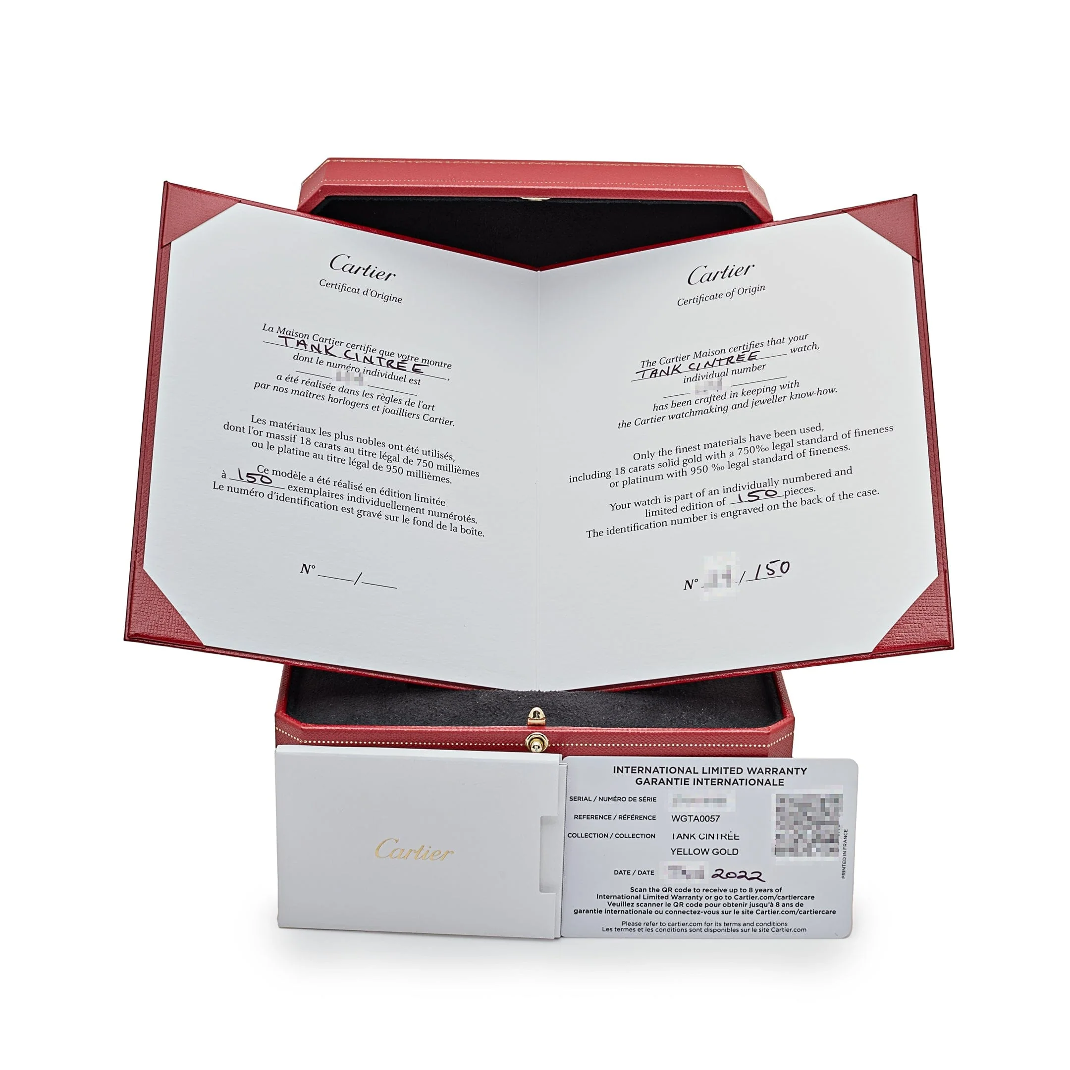Cartier Tank Cintrée WGTA0057 Yellow Gold "100th Anniversary" Limited Edition of 150 (2022) - Image 10