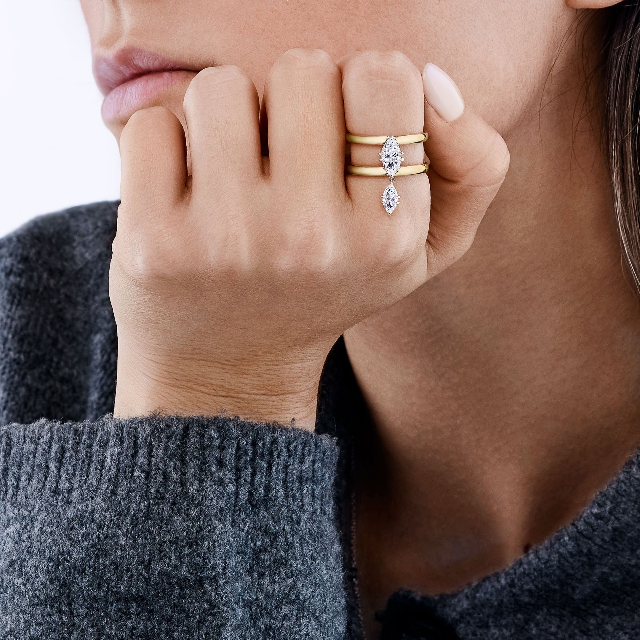 Celestia Double Drop Ring - Image 2