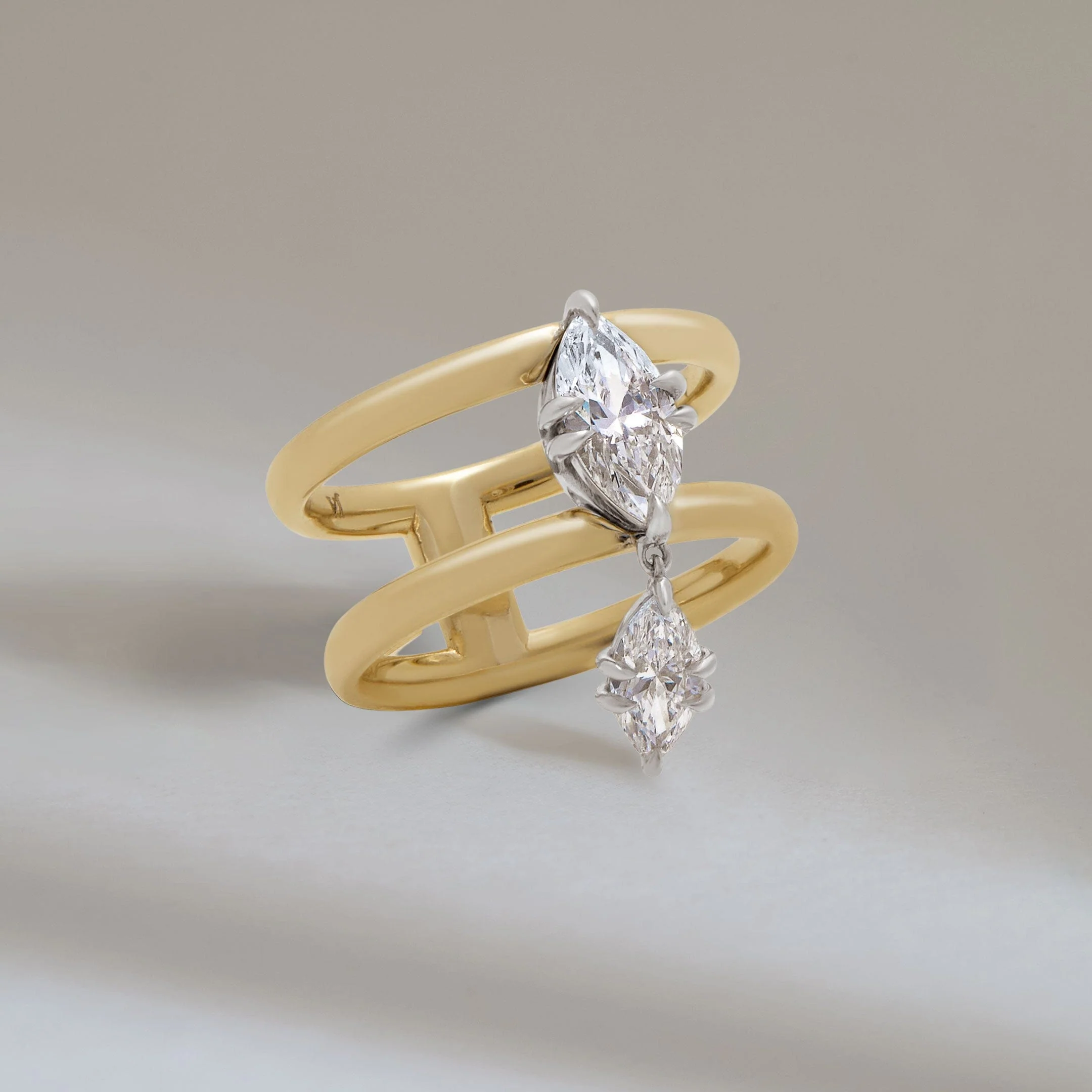 Celestia Double Drop Ring - Image 3