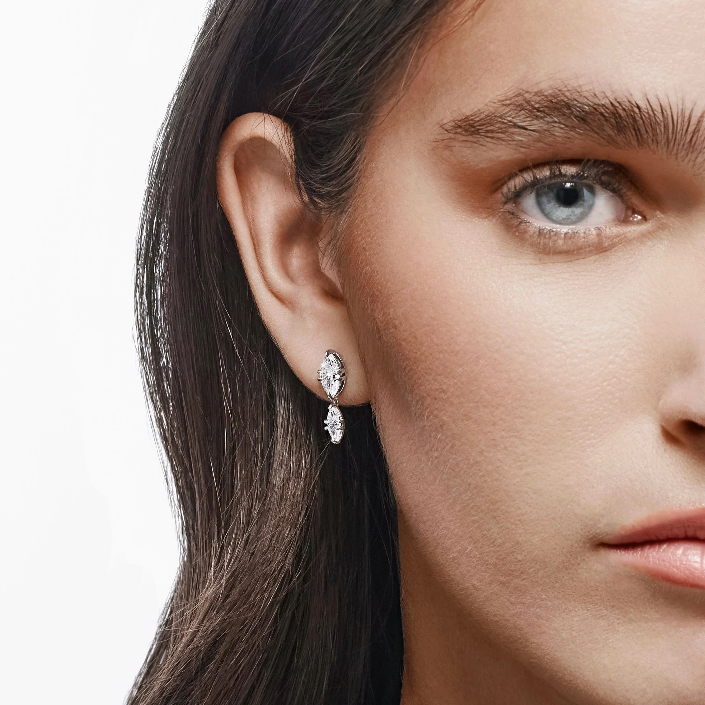 Celestia Diamond Drop Earrings - Image 2