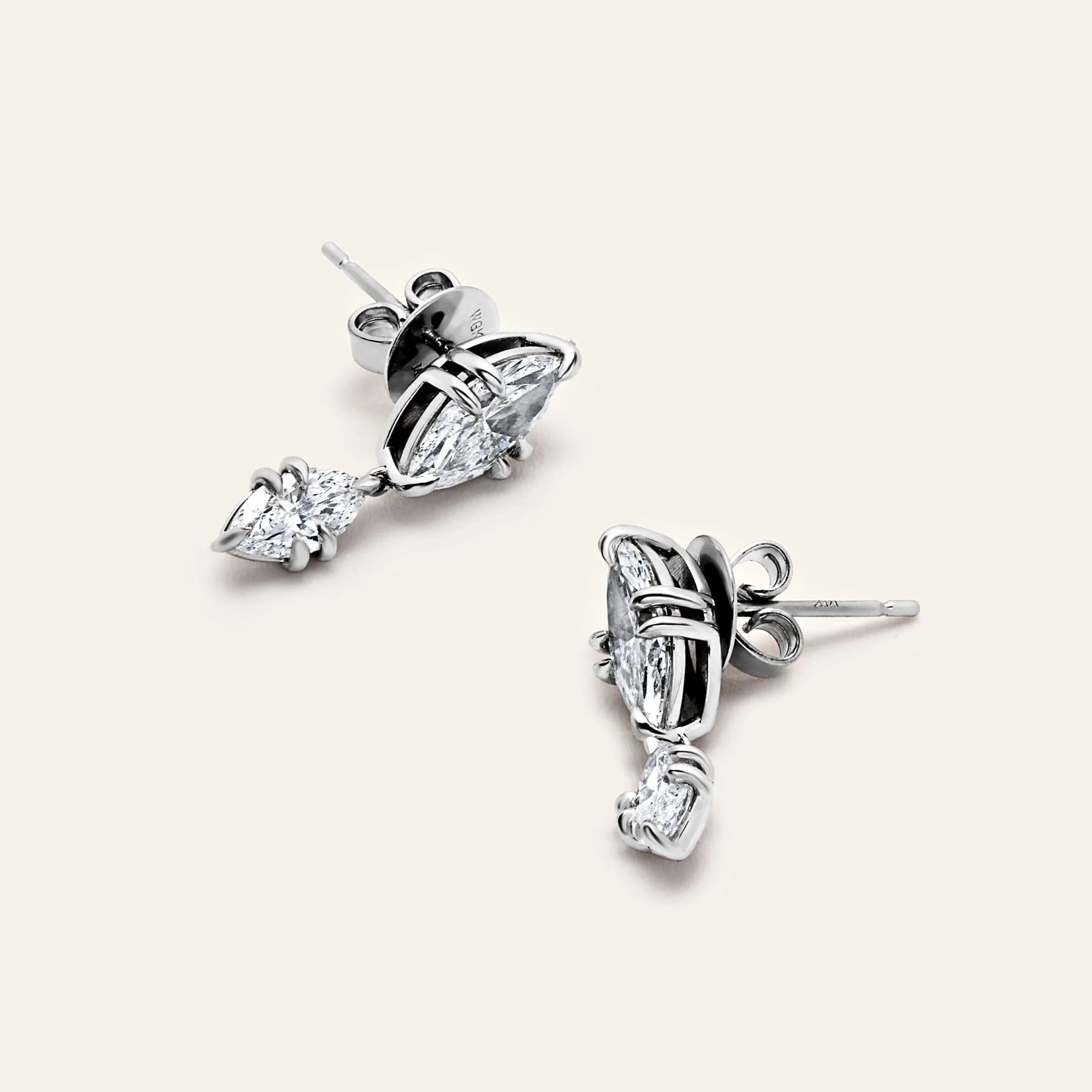 Celestia Diamond Drop Earrings - Image 5
