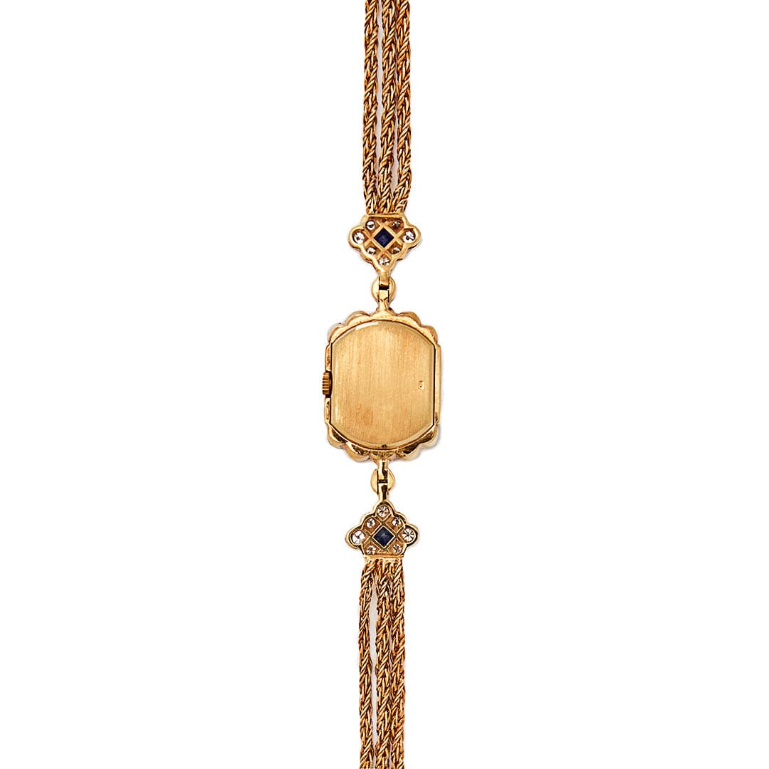 Chopard Vintage 'Ladies' Yellow Gold Blue Sapphire Diamond Watch - Image 3