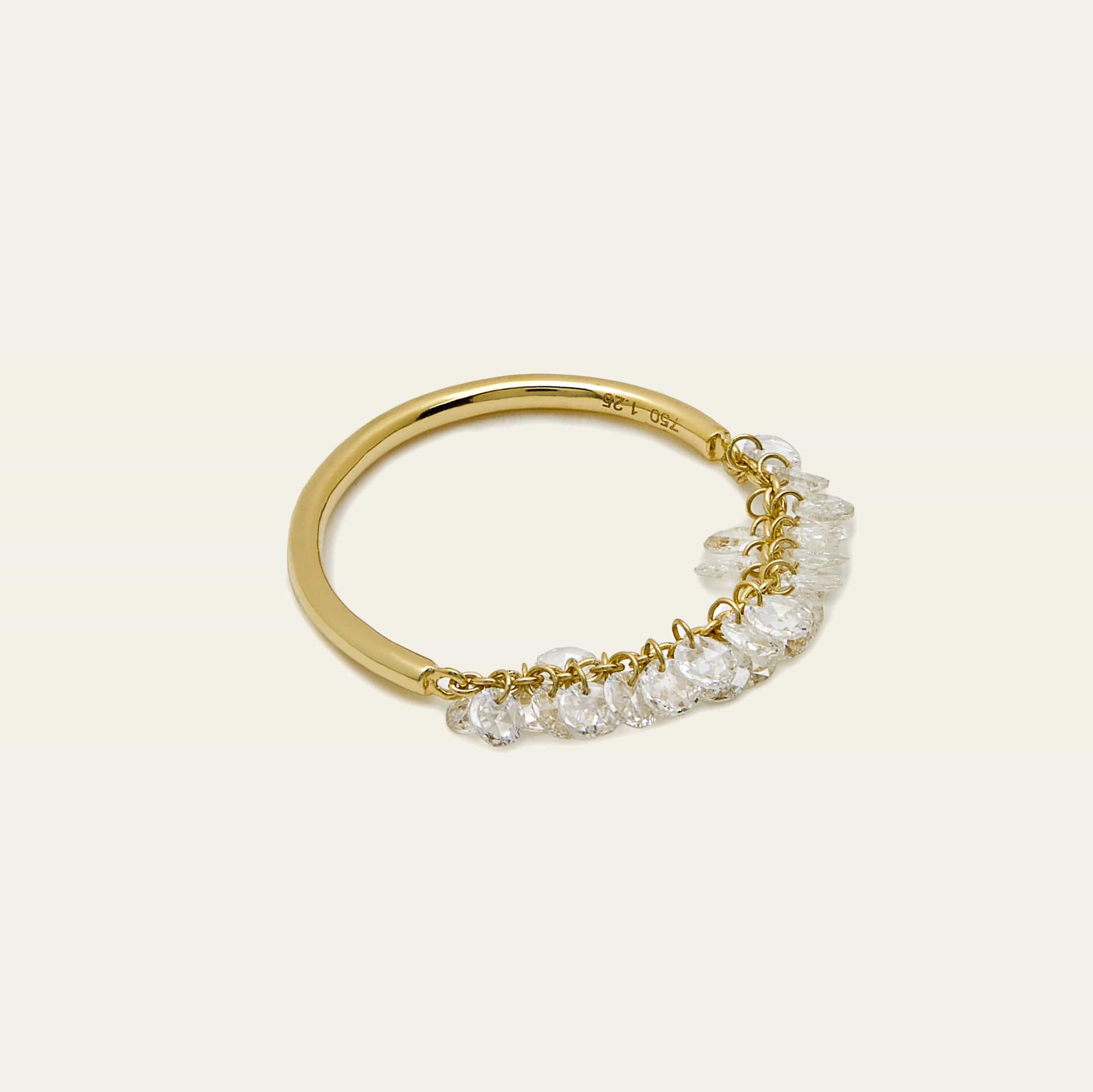 Dangling Rose-Cut Diamond Ring - Image 3
