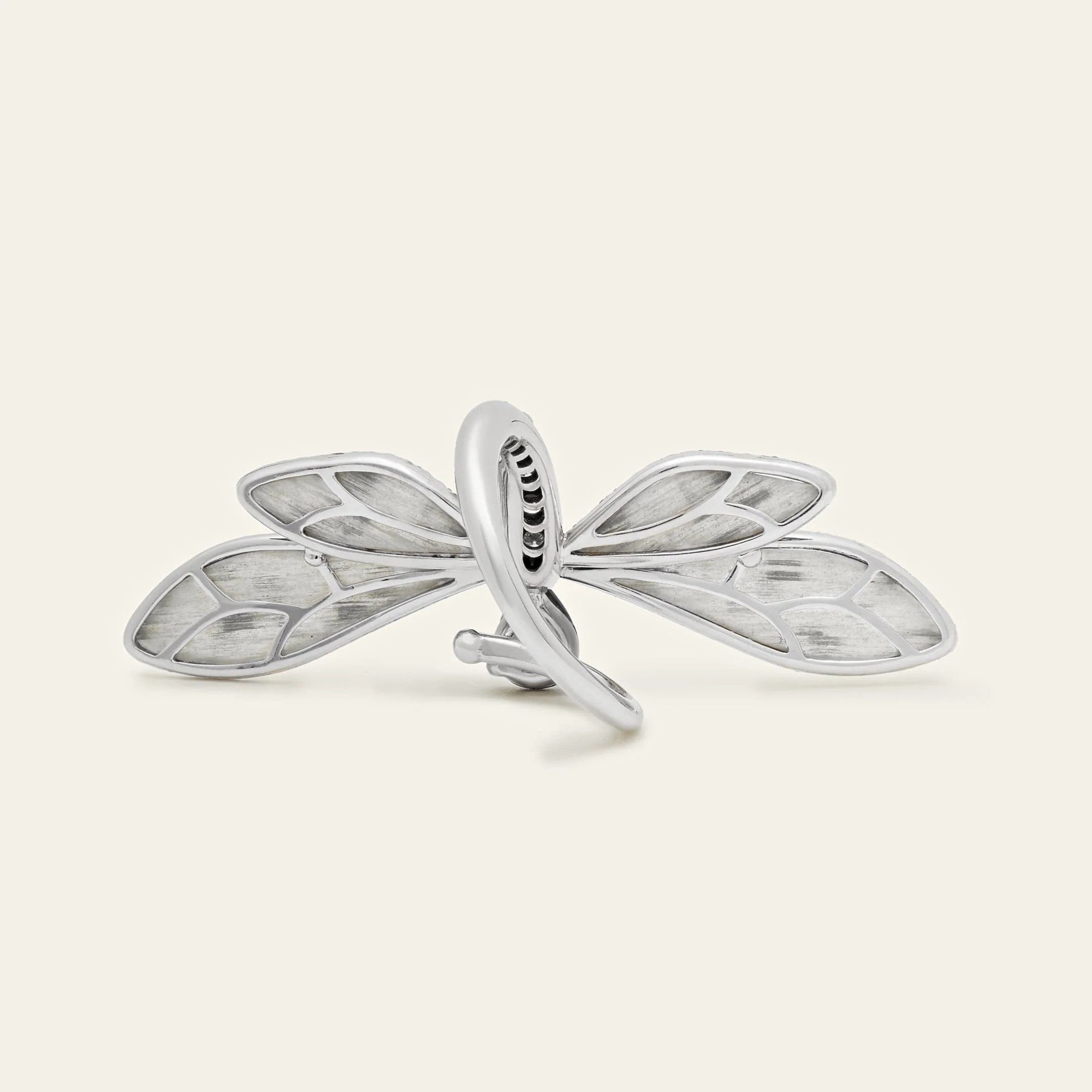 Diamond and Blue Sapphire Dragonfly Ring - Image 5