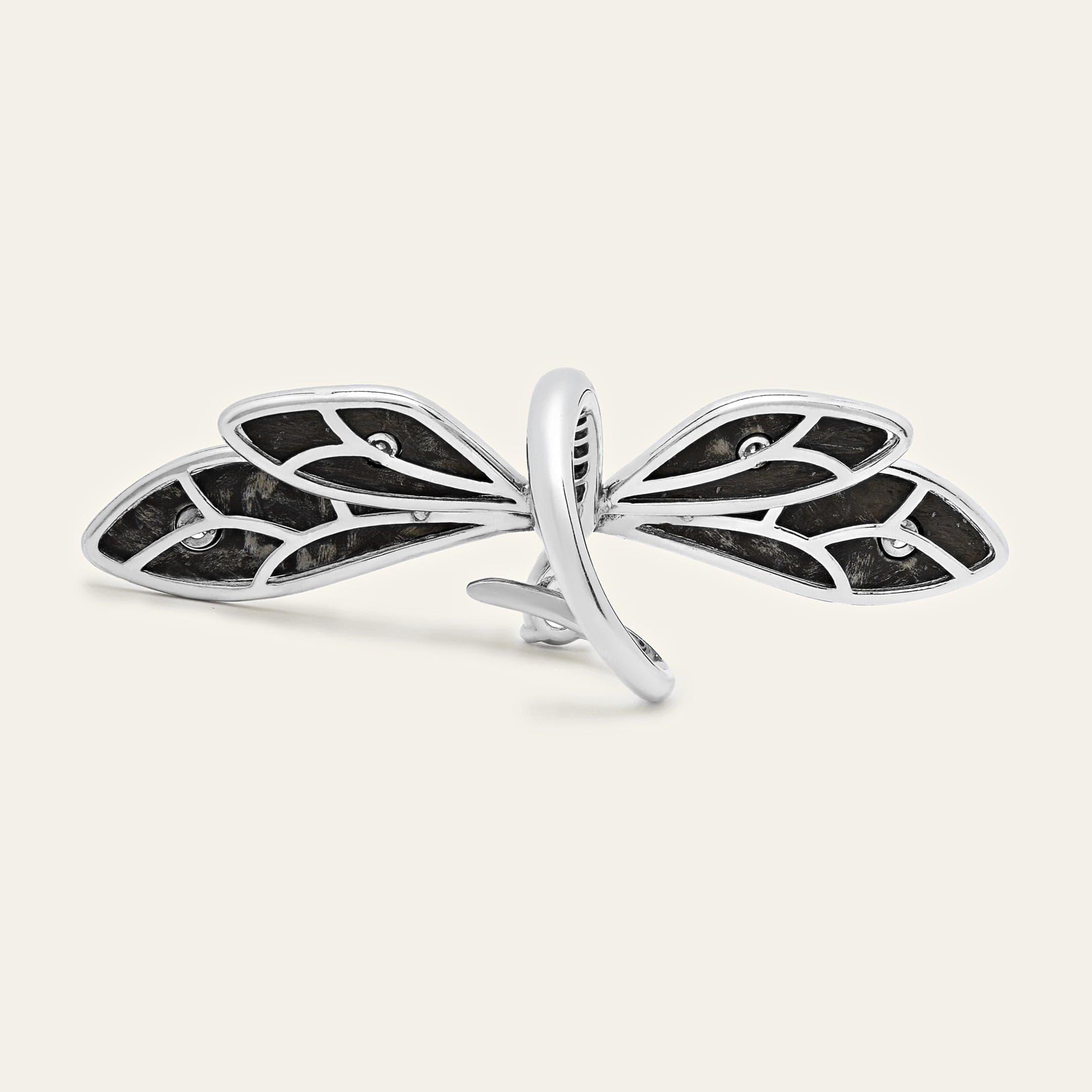 Diamond and Carbon Dragonfly Ring - Image 4
