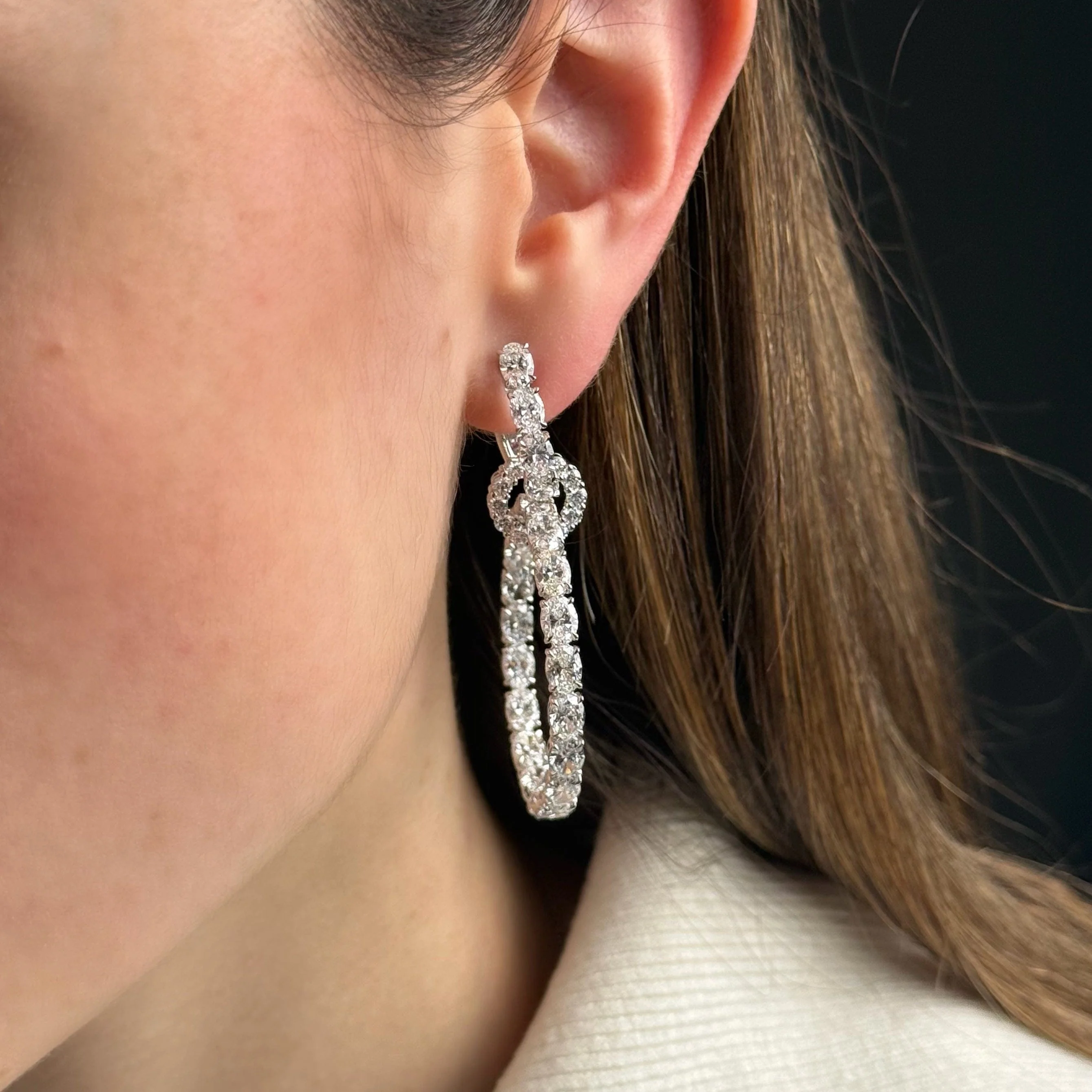 Diamond Knot Earrings - Image 2