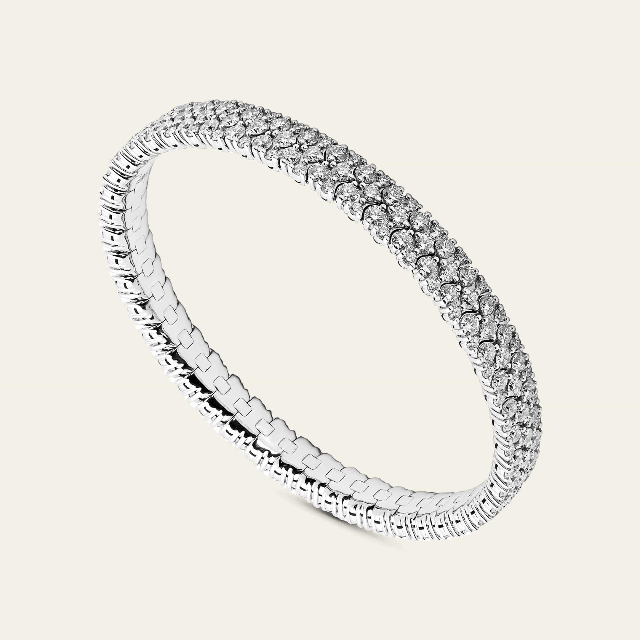 Diamond Wave Stretchy Tennis Bracelet - Image 3