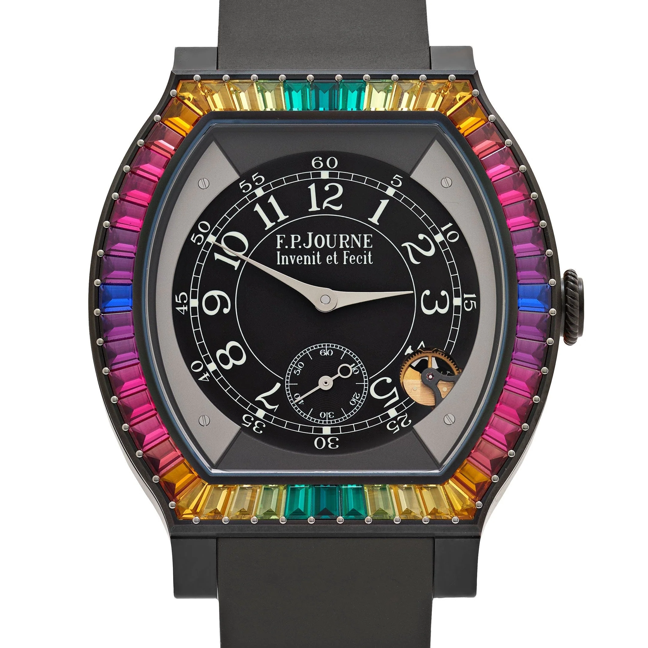 F.P.Journe Élégante 48 Ref. ELHT 'Gino's Dream' Titalyt Luminescent Black Dial Rainbow Bezel (2025) - Image 3