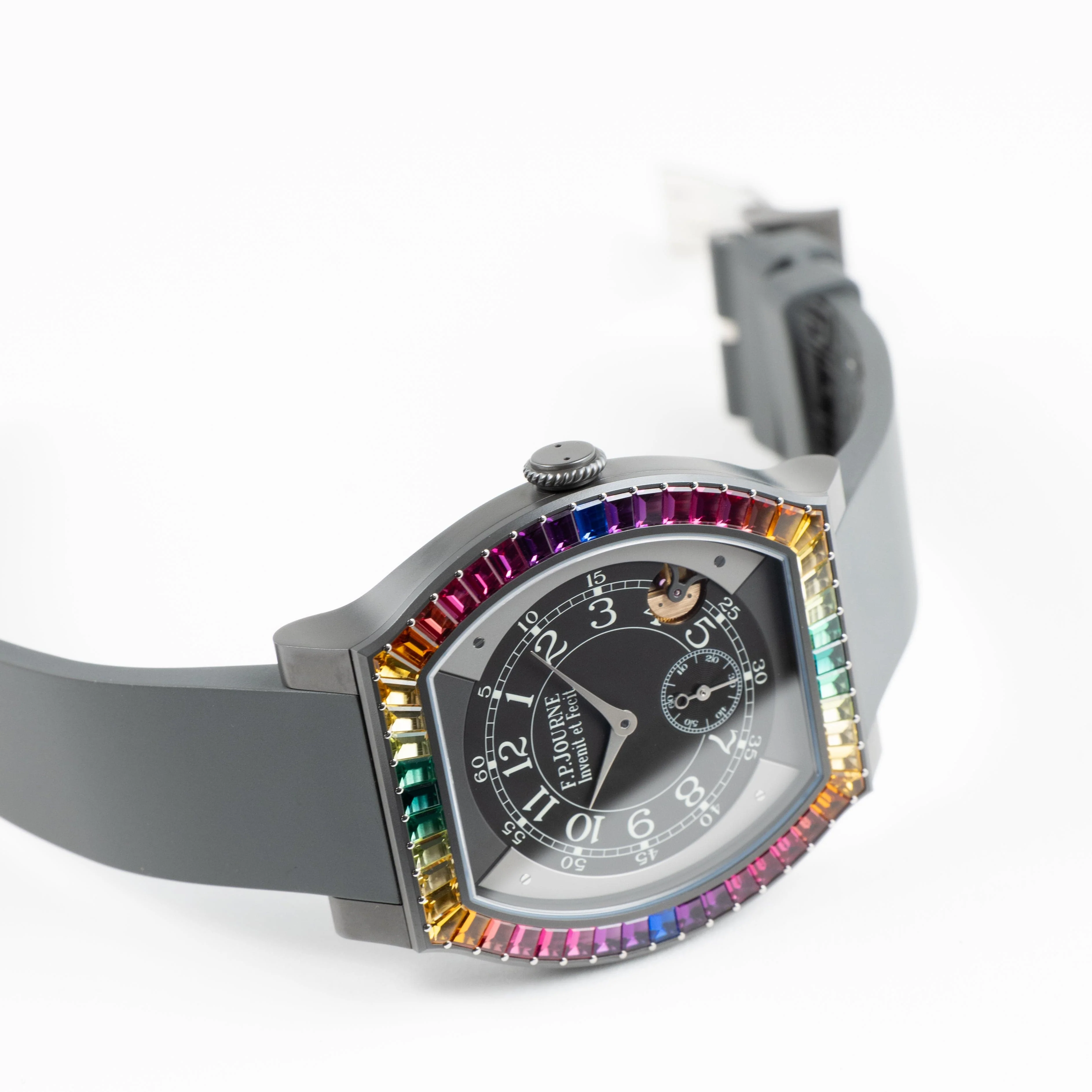 F.P.Journe Élégante 48 Ref. ELHT 'Gino's Dream' Titalyt Luminescent Black Dial Rainbow Bezel (2025) - Image 5