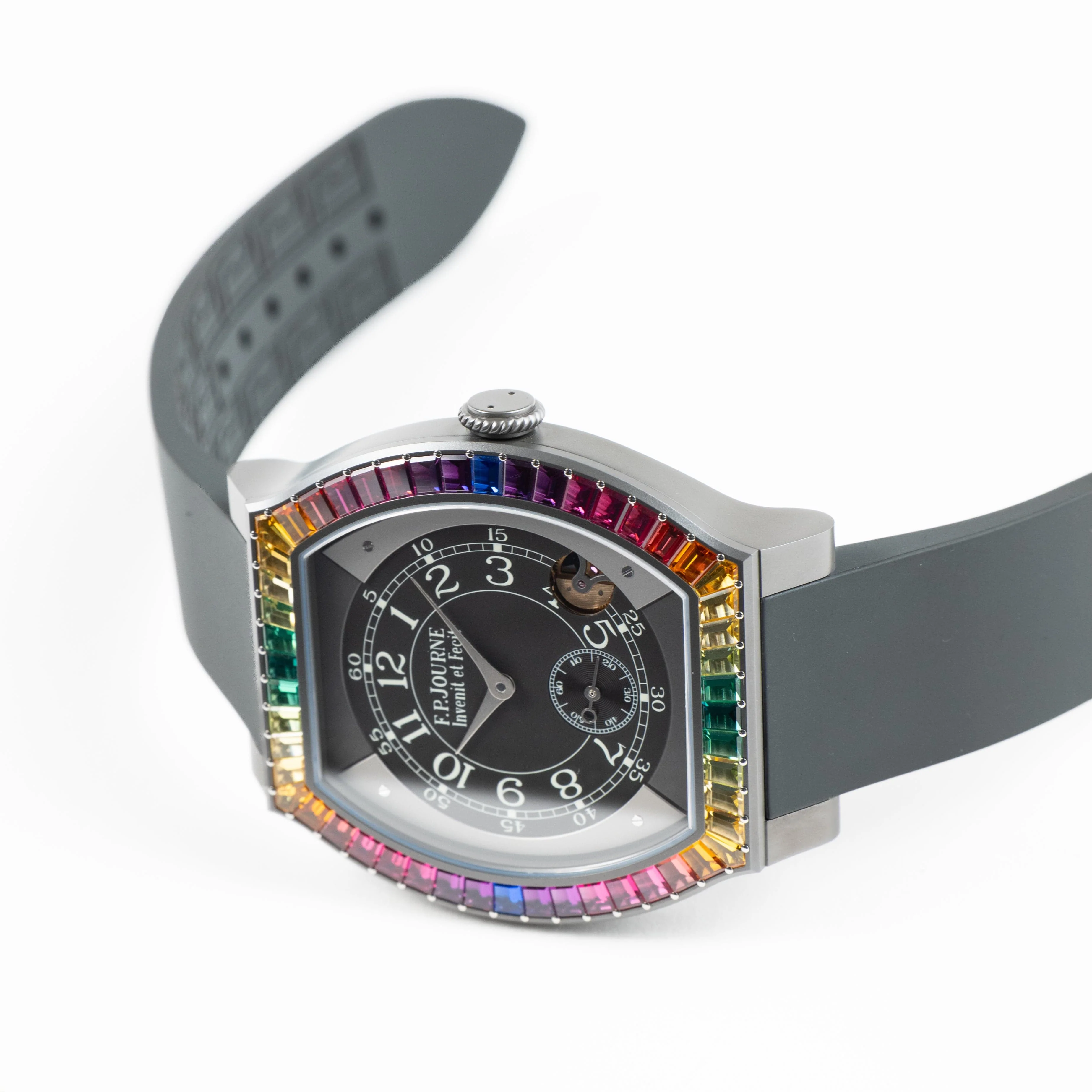 F.P.Journe Élégante 48 Ref. ELHT 'Gino's Dream' Titalyt Luminescent Black Dial Rainbow Bezel (2025) - Image 6