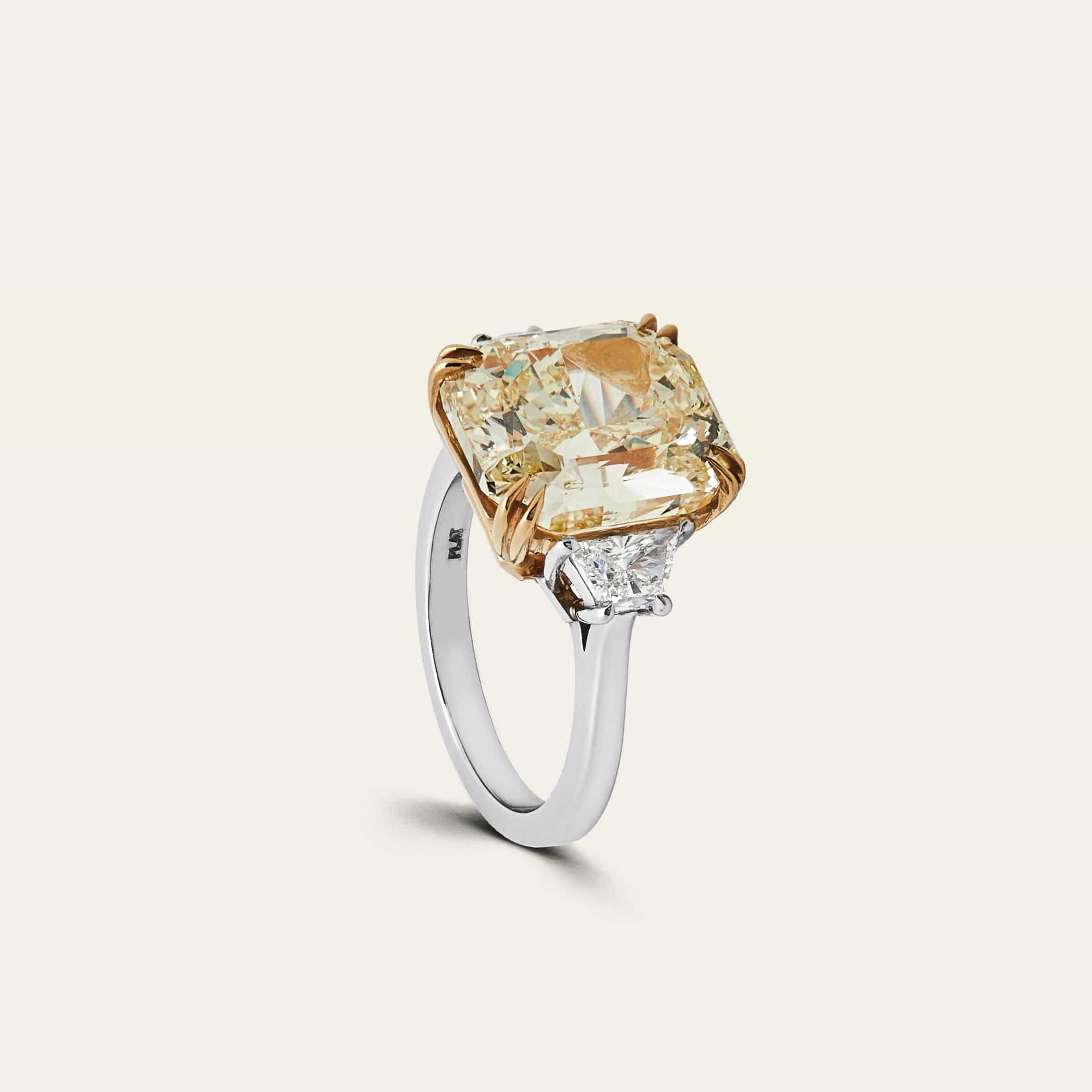 Fancy Intense Yellow Radiant Diamond Ring - Image 3