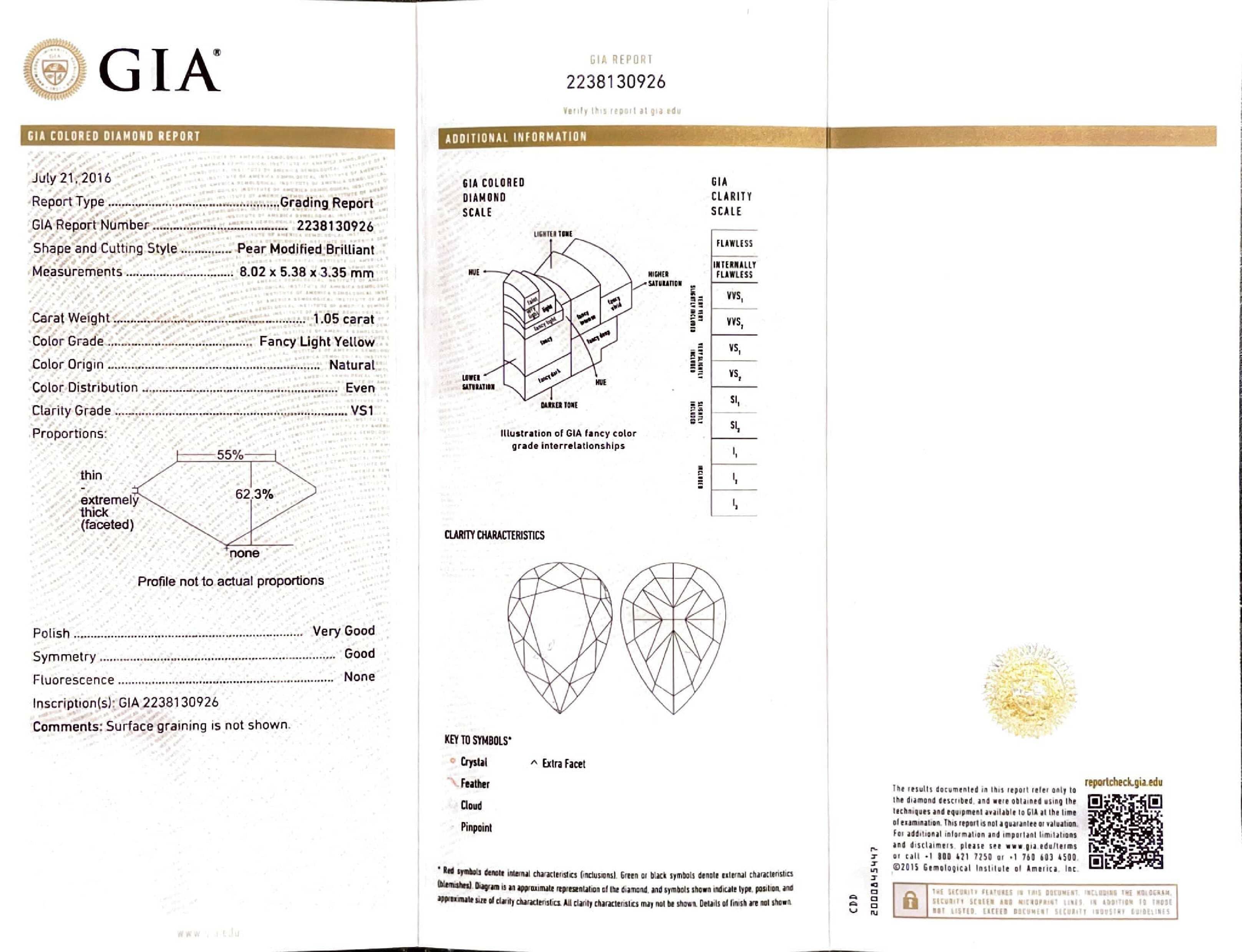 Fancy Yellow Diamond Dangling Earrings - Image 3