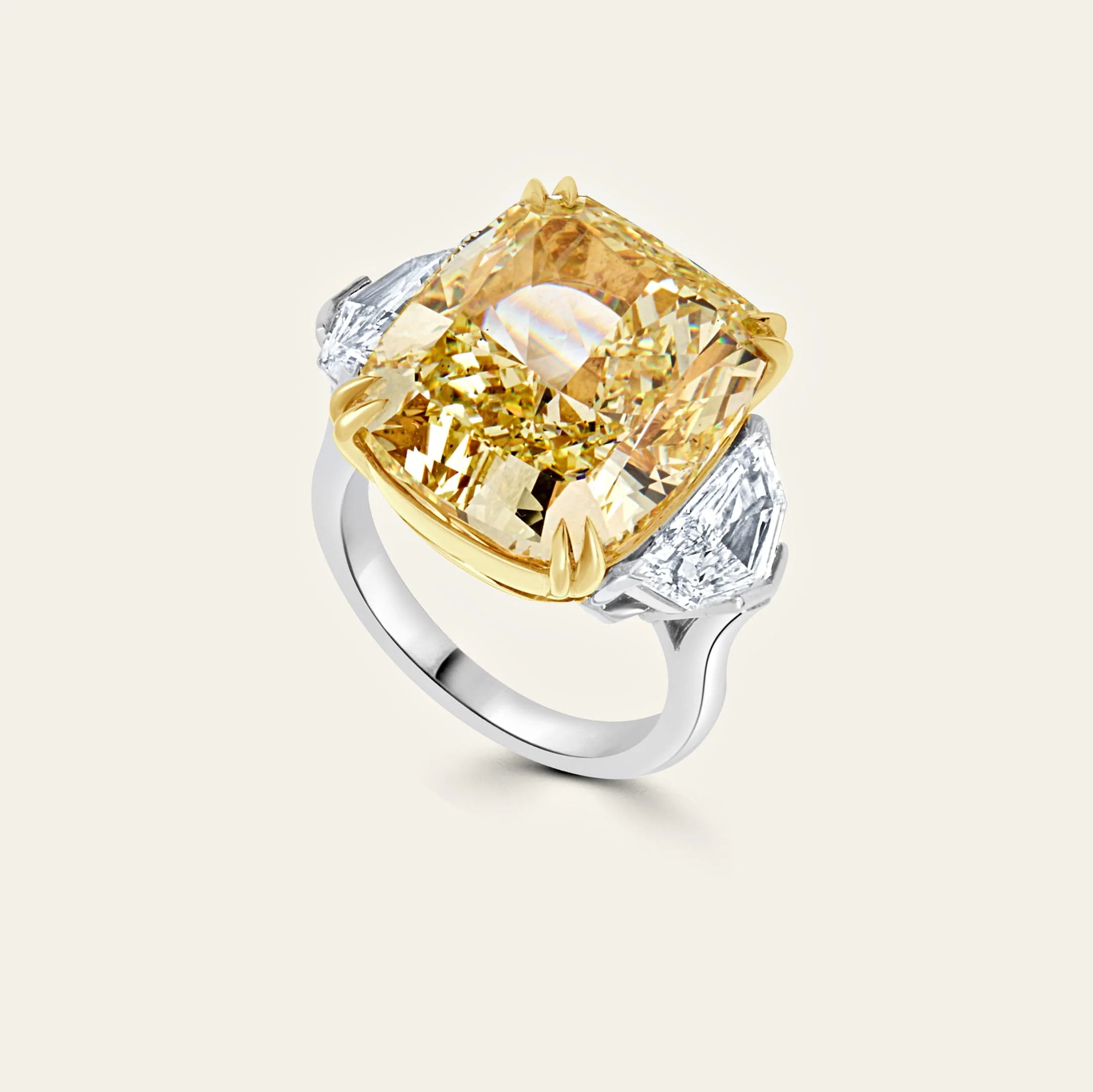 Fancy Intense Yellow Diamond Engagement Ring - Image 2