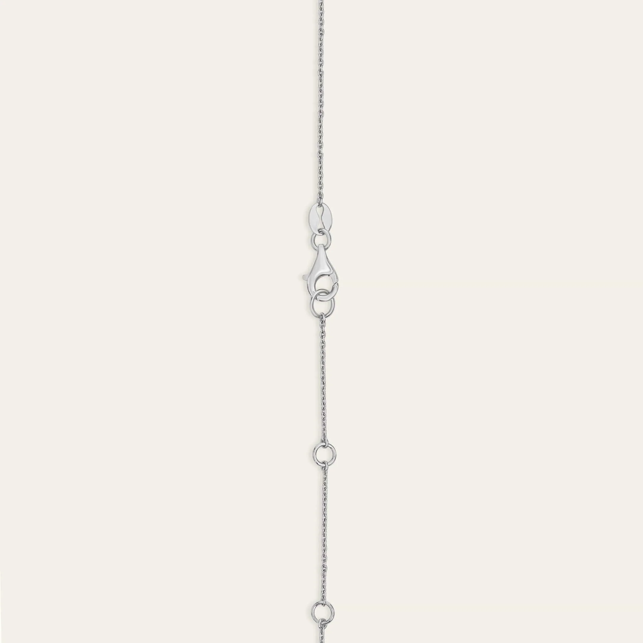 Floating Diamond Tennis Necklace in White Gold - Image 4