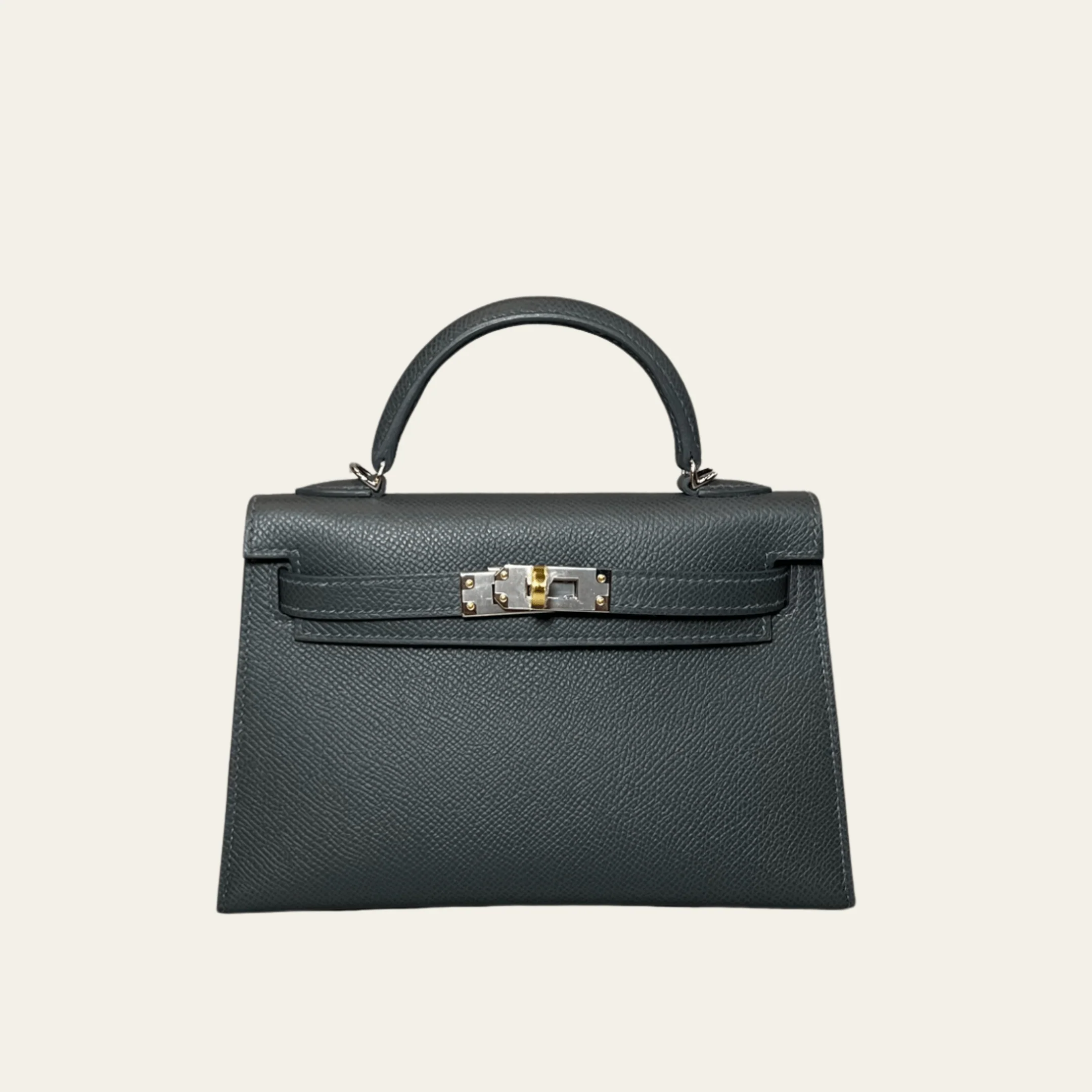 Hermès Ardoise Mini Kelly Sellier 20 Epsom Electrum hardware
