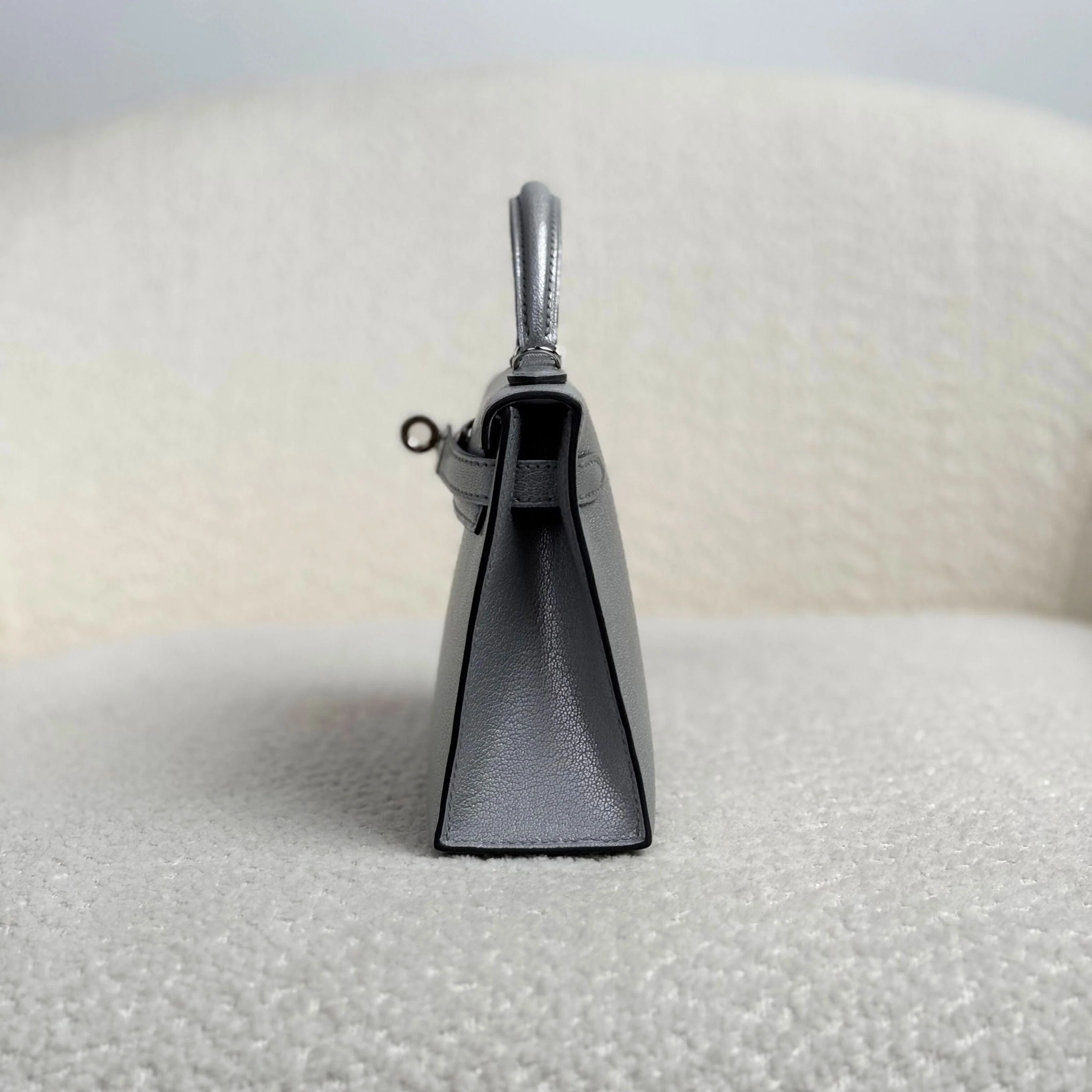 Hermès Argent Mini Kelly Sellier 20 Chevre Chamkilight Palladium Hardware - Image 6