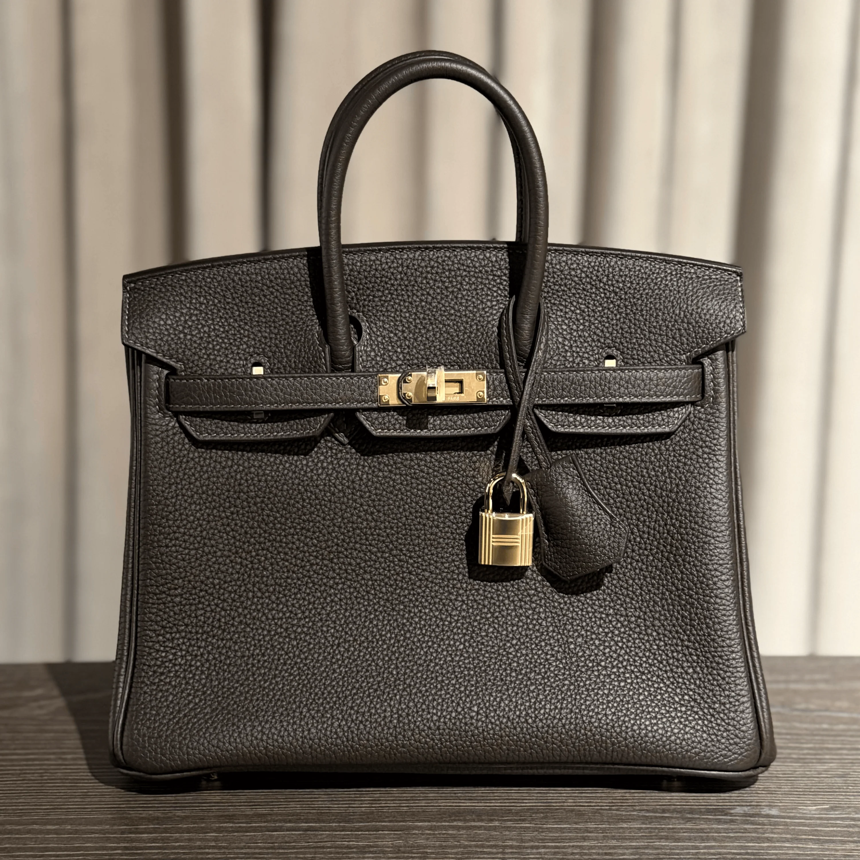 Hermès Bai-Brun Birkin 25 Togo Permabrass Hardware - Image 2