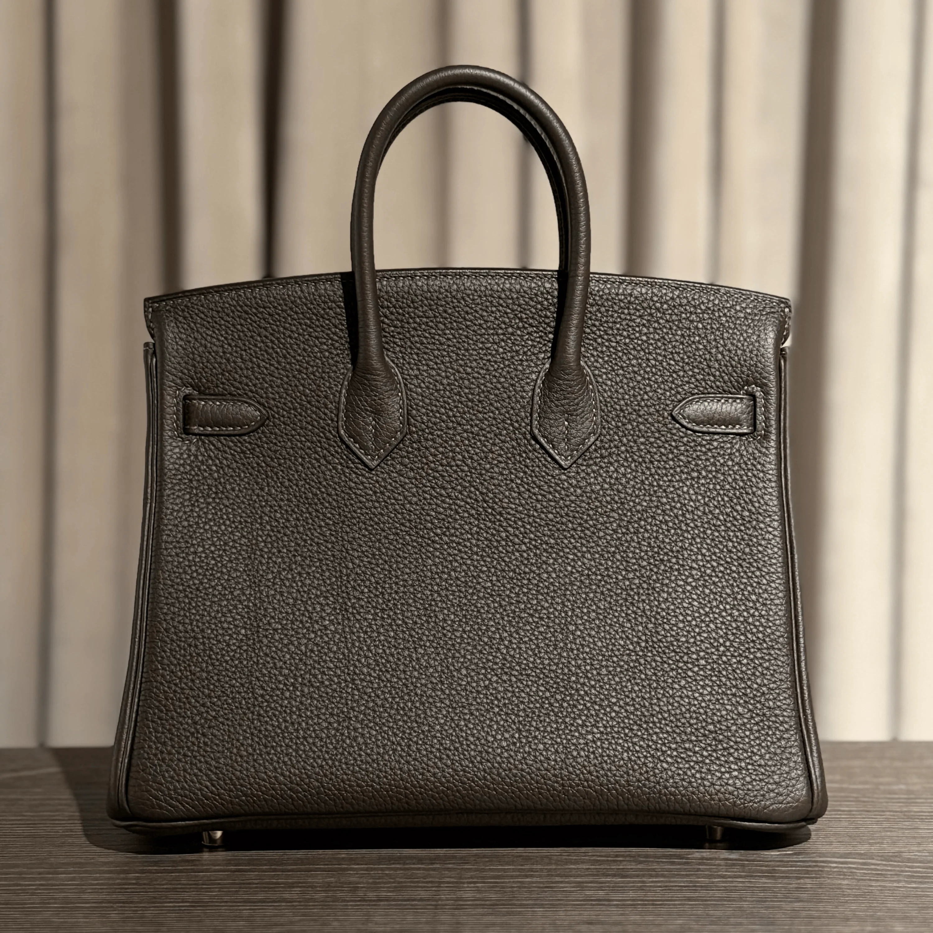 Hermès Bai-Brun Birkin 25 Togo Permabrass Hardware - Image 3