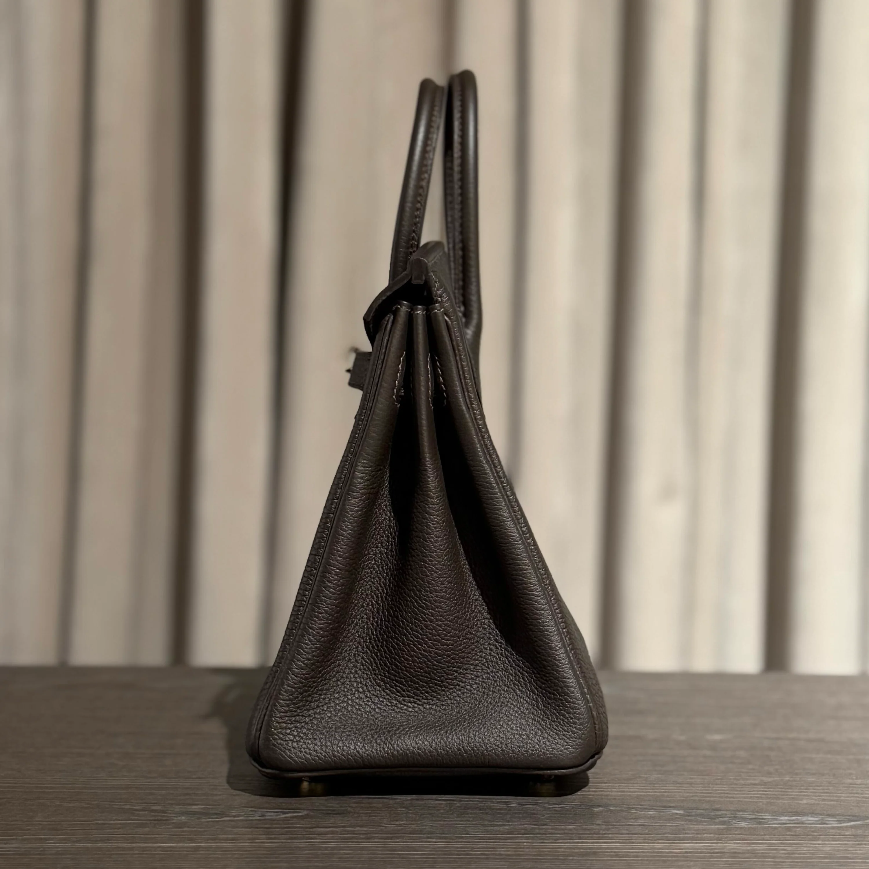 Hermès Bai-Brun Birkin 25 Togo Permabrass Hardware - Image 5