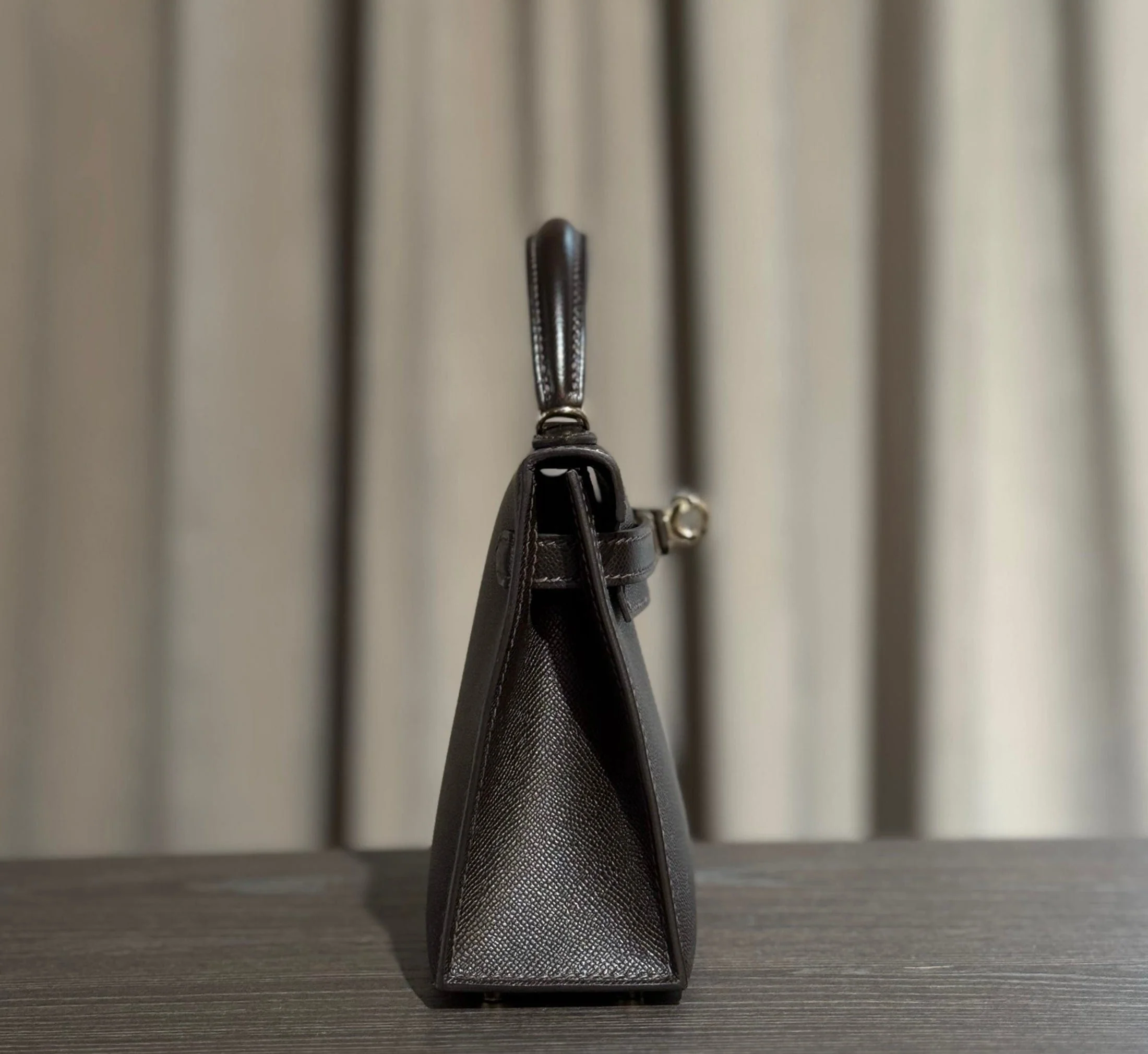 Hermès Bai-Brun Mini Kelly Sellier 20 Madame Permabrass Hardware - Image 5