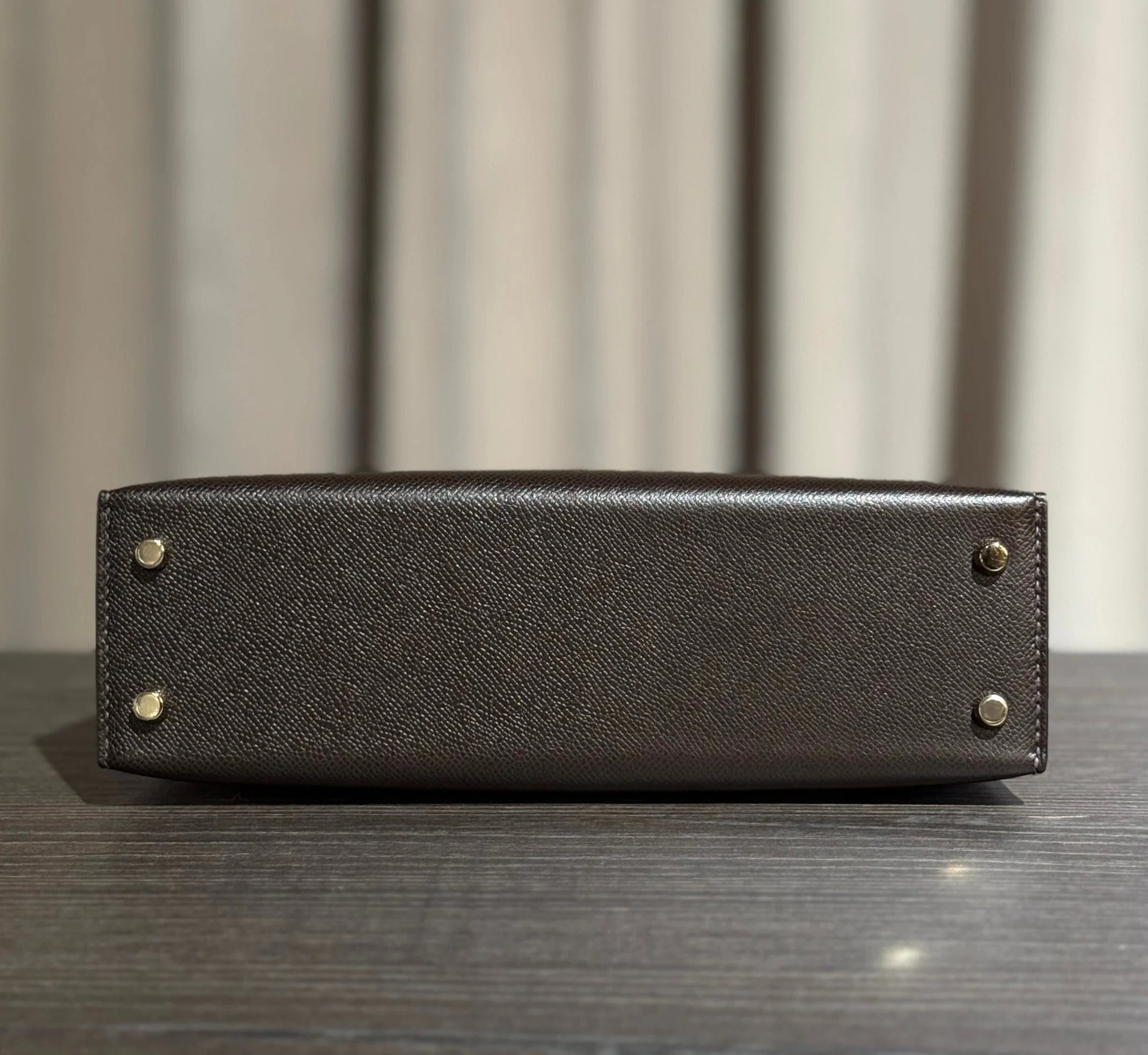 Hermès Bai-Brun Mini Kelly Sellier 20 Madame Permabrass Hardware - Image 7
