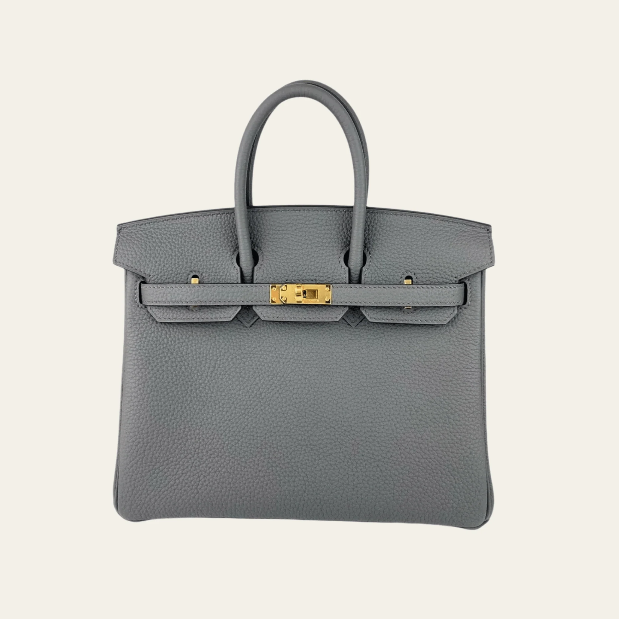 Hermès Gris Meyer Birkin 25 Togo Gold Hardware