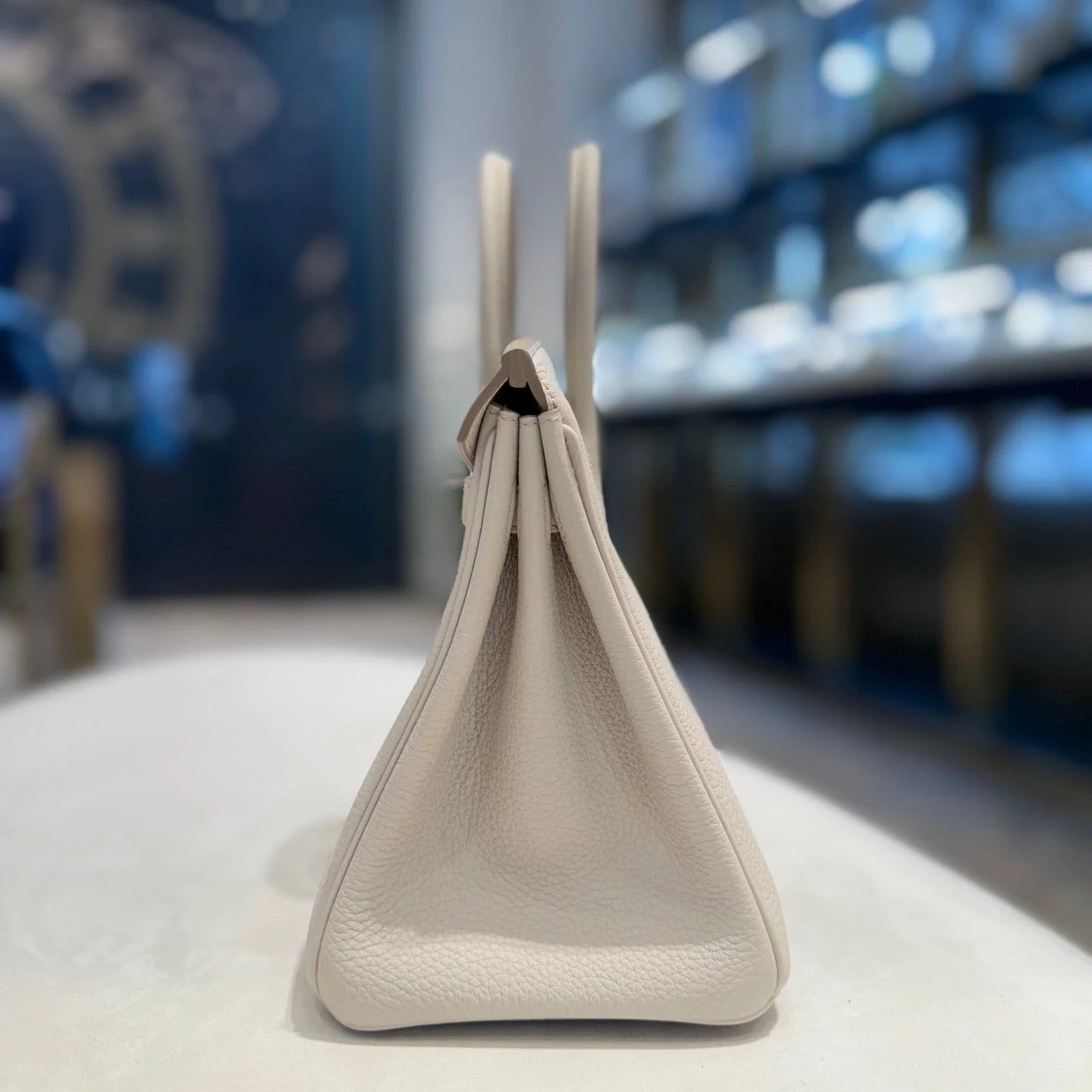 Hermès Beton Birkin 25 Togo Palladium Hardware - Image 5