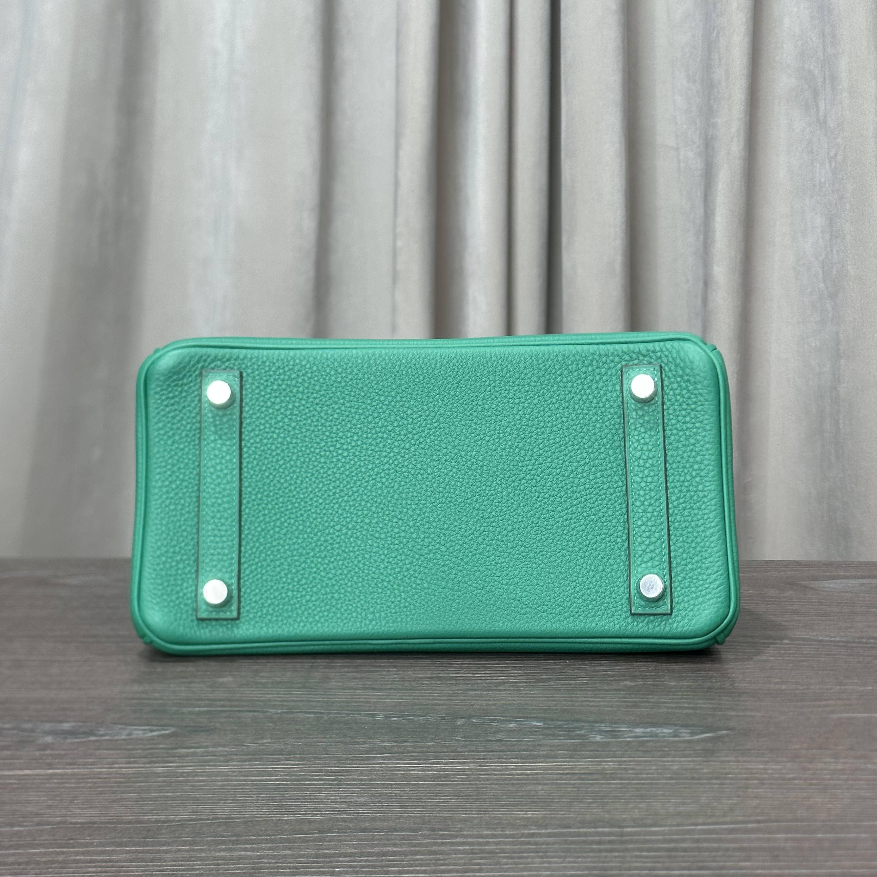 Hermès Vert Vertigo Birkin 25 Togo Palladium Hardware - Image 6