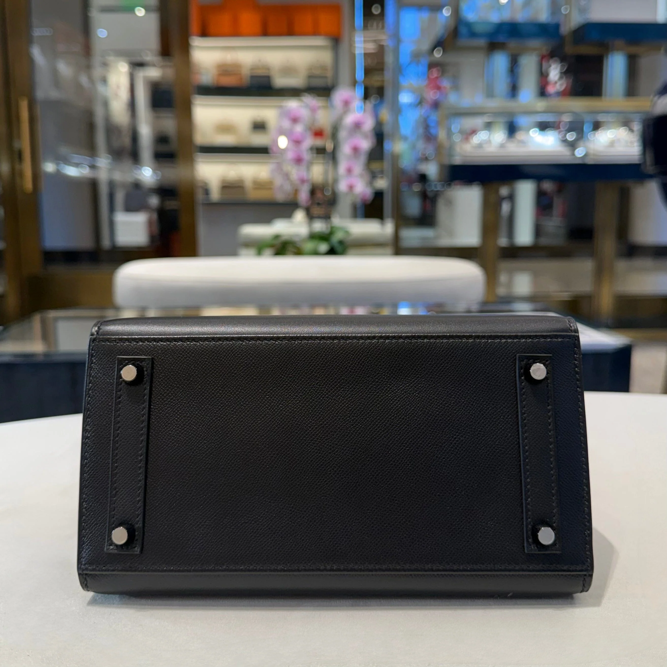 Hermès "Midnight" Faubourg Birkin Sellier 20 Noir Matte Alligator So Black Hardware Limited Edition - Image 7