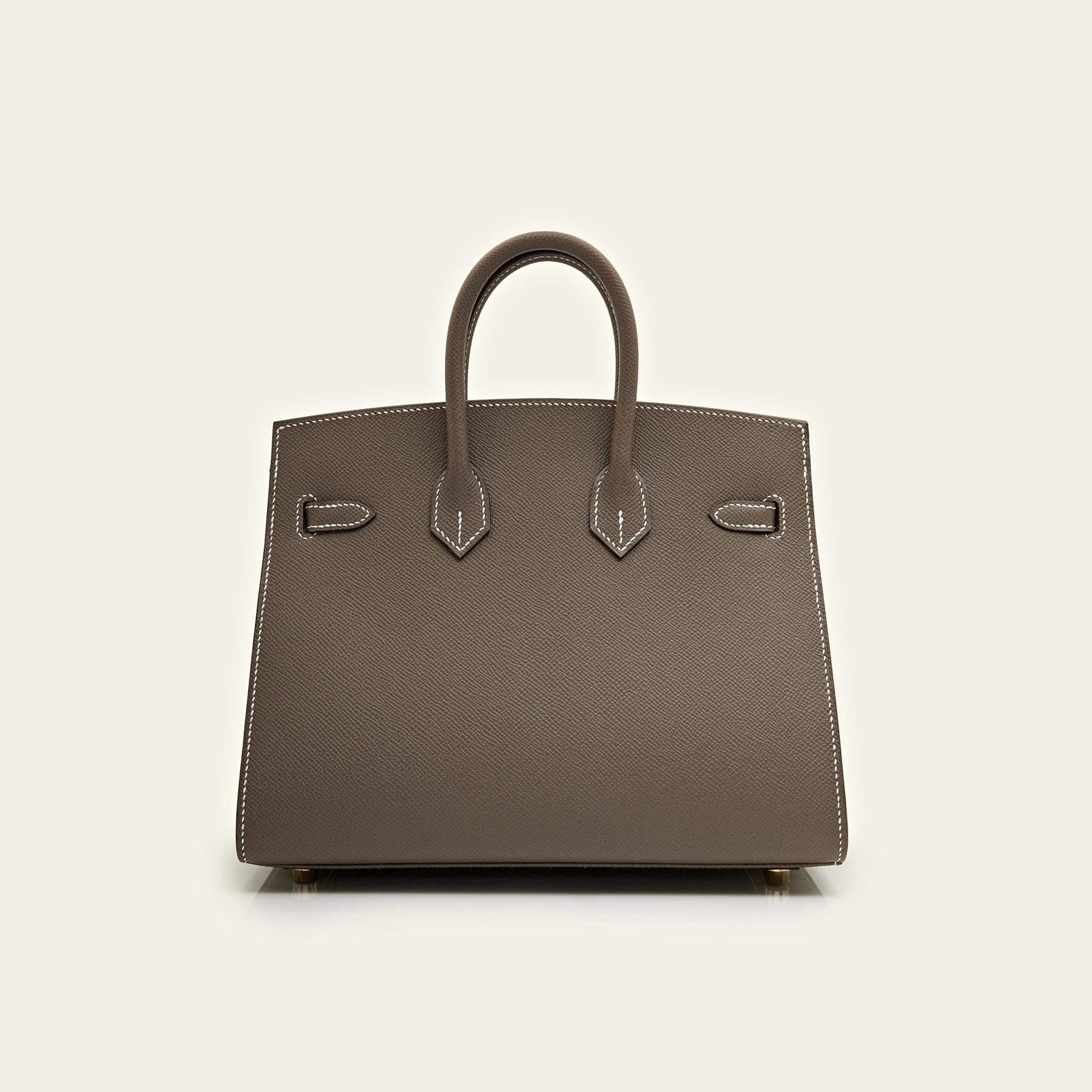 Hermès Etoupe Birkin Sellier 25 Epsom Gold Hardware - Image 6