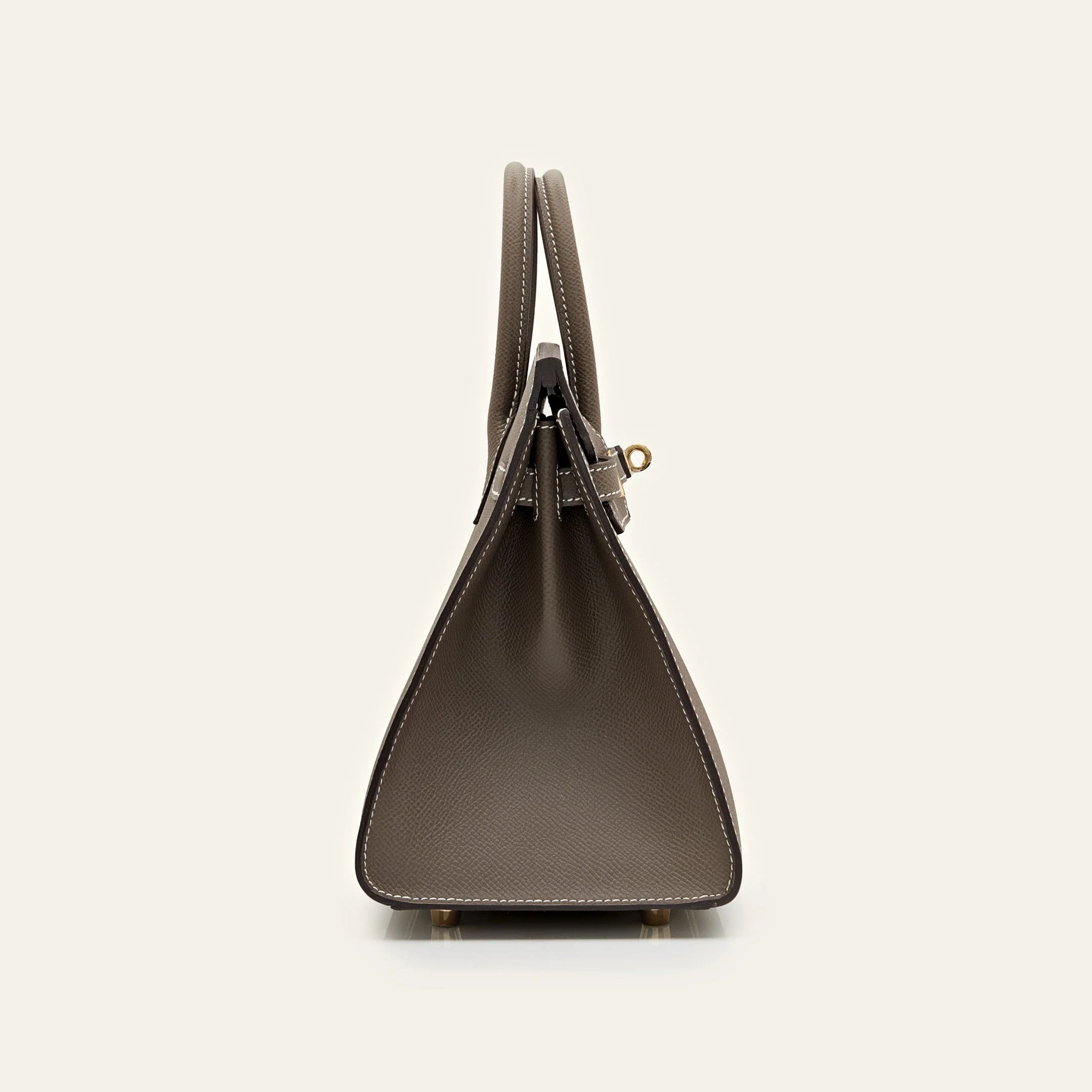 Hermès Etoupe Birkin Sellier 25 Epsom Gold Hardware - Image 7