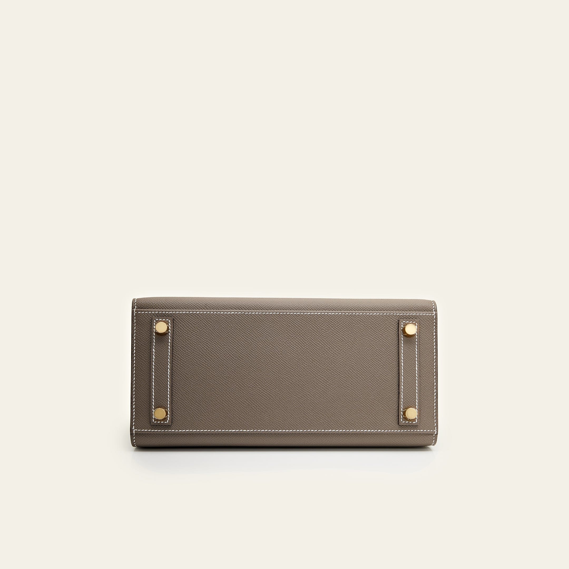Hermès Etoupe Birkin Sellier 25 Epsom Gold Hardware - Image 8