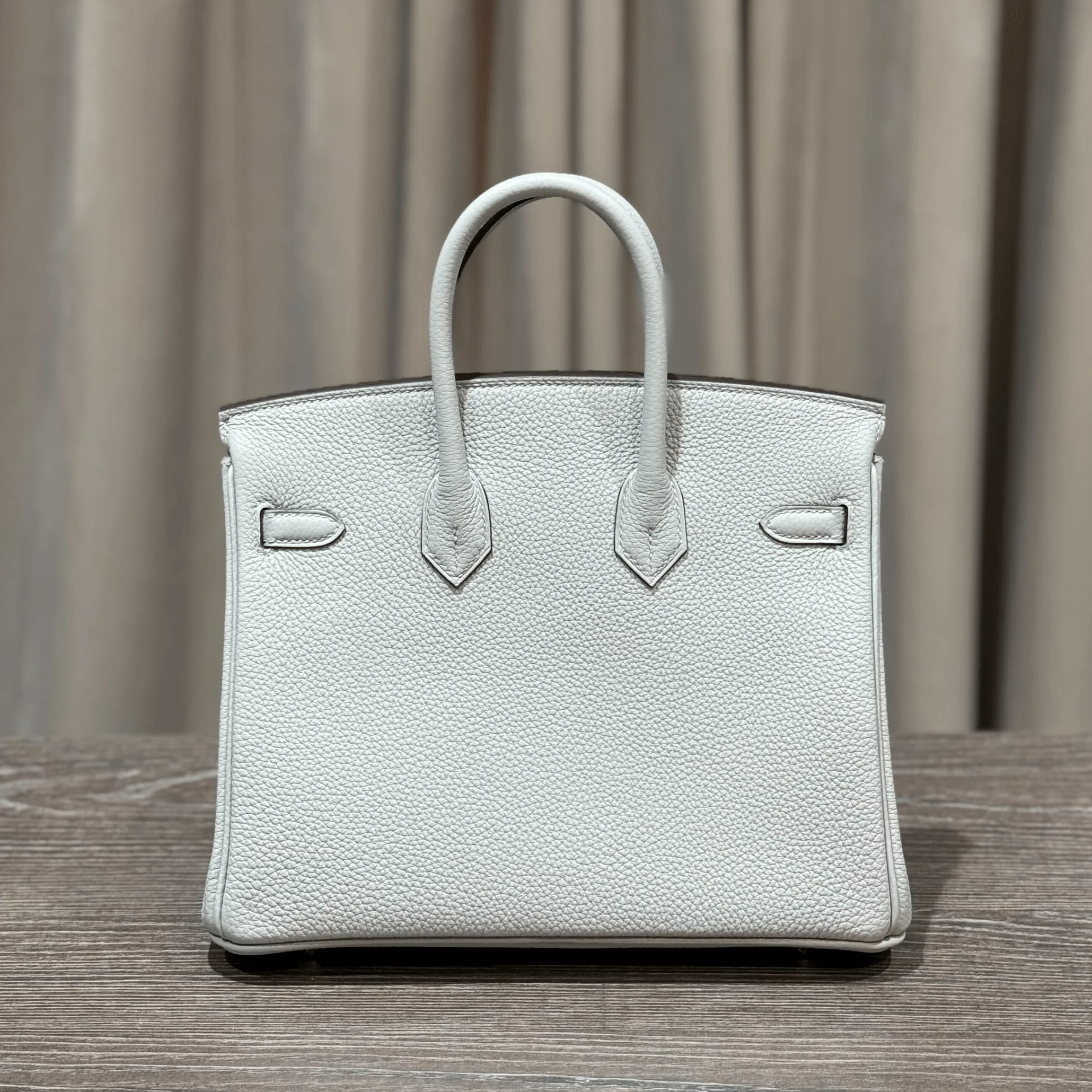 Hermès Bleu Glacier Birkin 25 Togo Palladium Hardware - Image 5