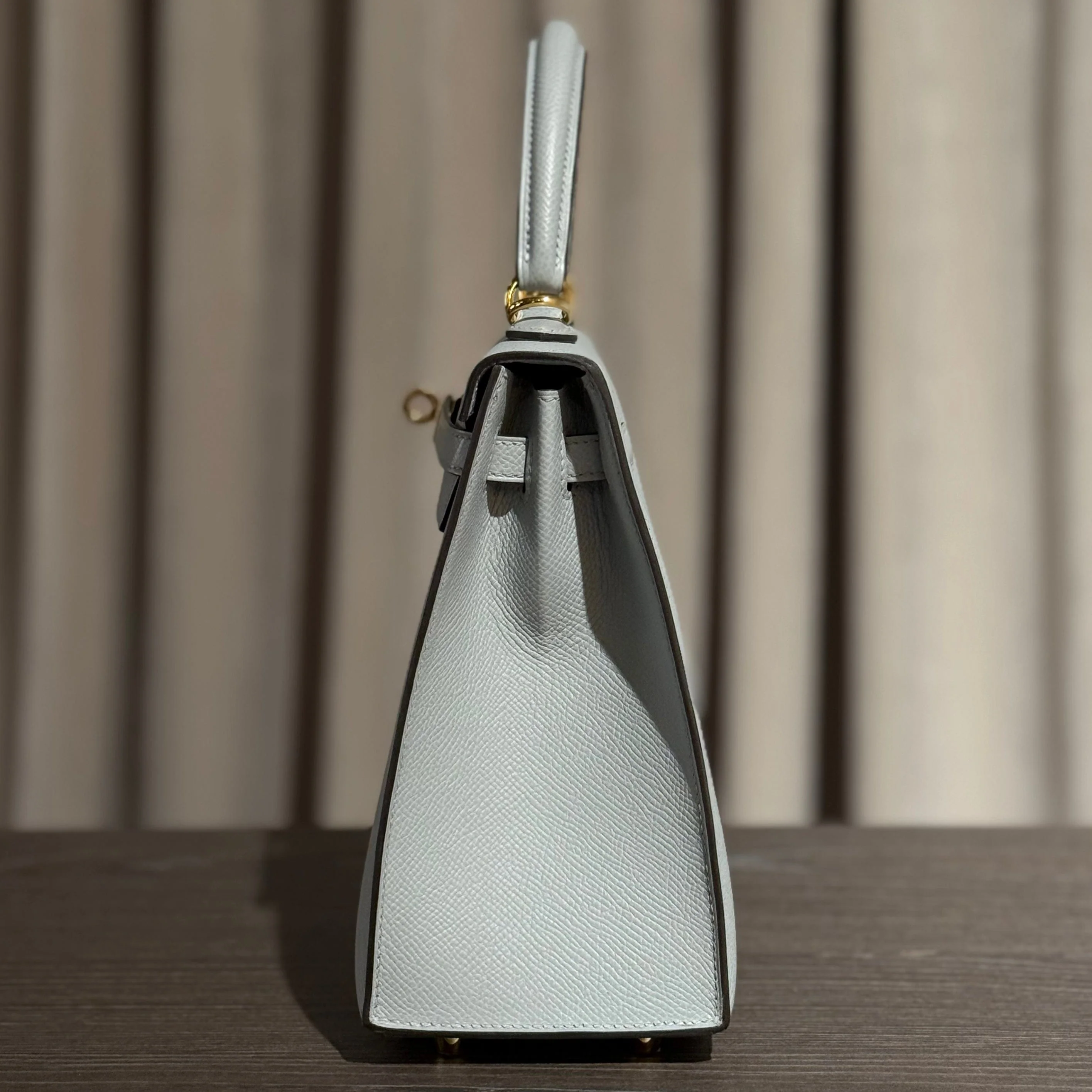 Hermès Bleu Glacier Kelly Sellier 25 Epsom Gold Hardware - Image 5