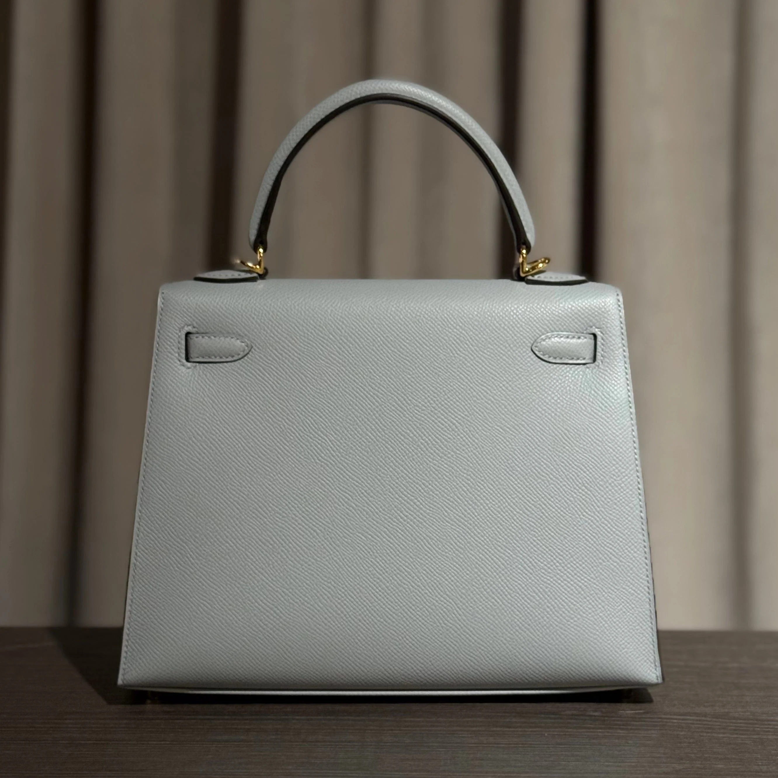 Hermès Bleu Glacier Kelly Sellier 25 Epsom Gold Hardware - Image 6