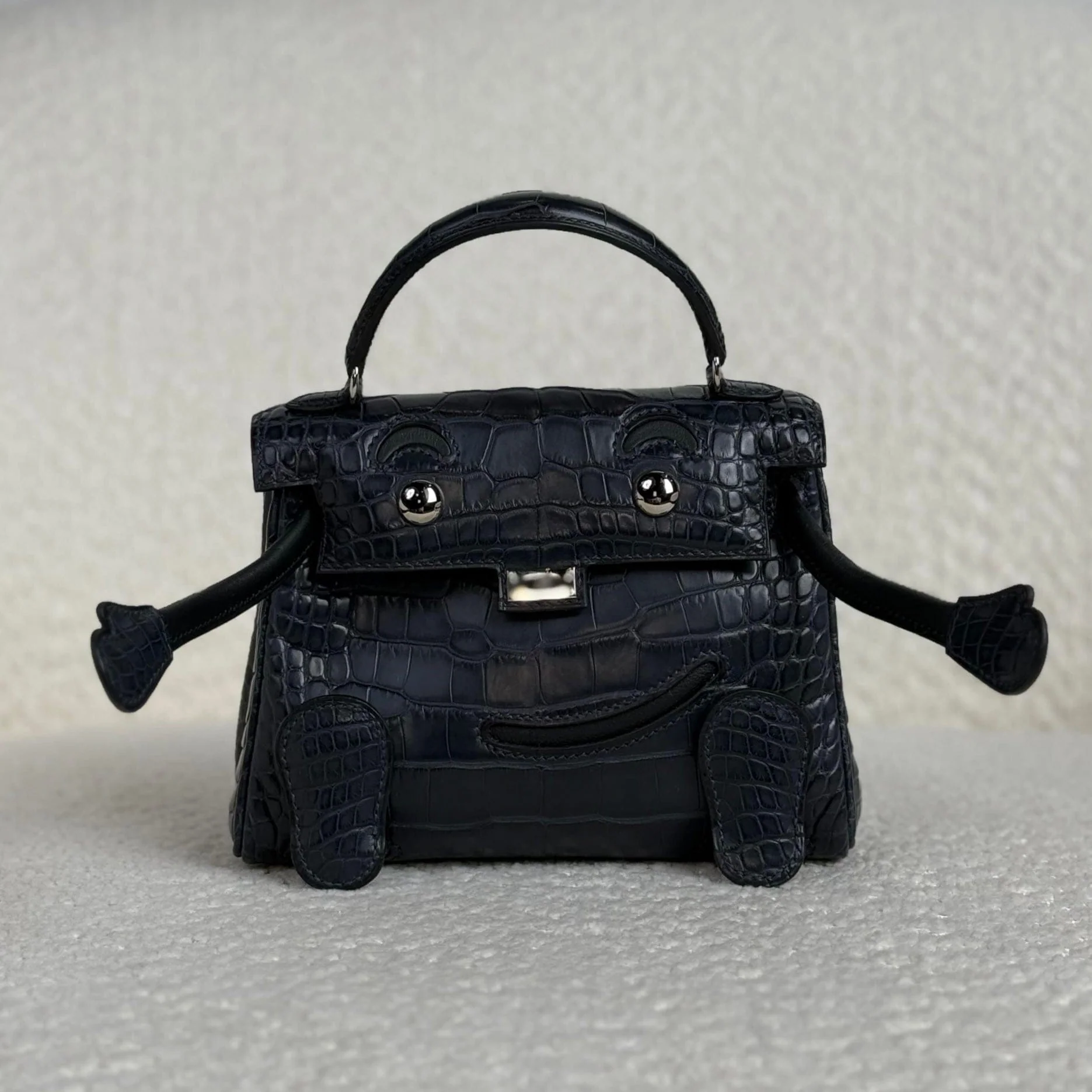Hermès Bleu Indigo Kelly Doll Quelle Idole Matte Alligator Palladium Hardware Limited Edition - Image 2