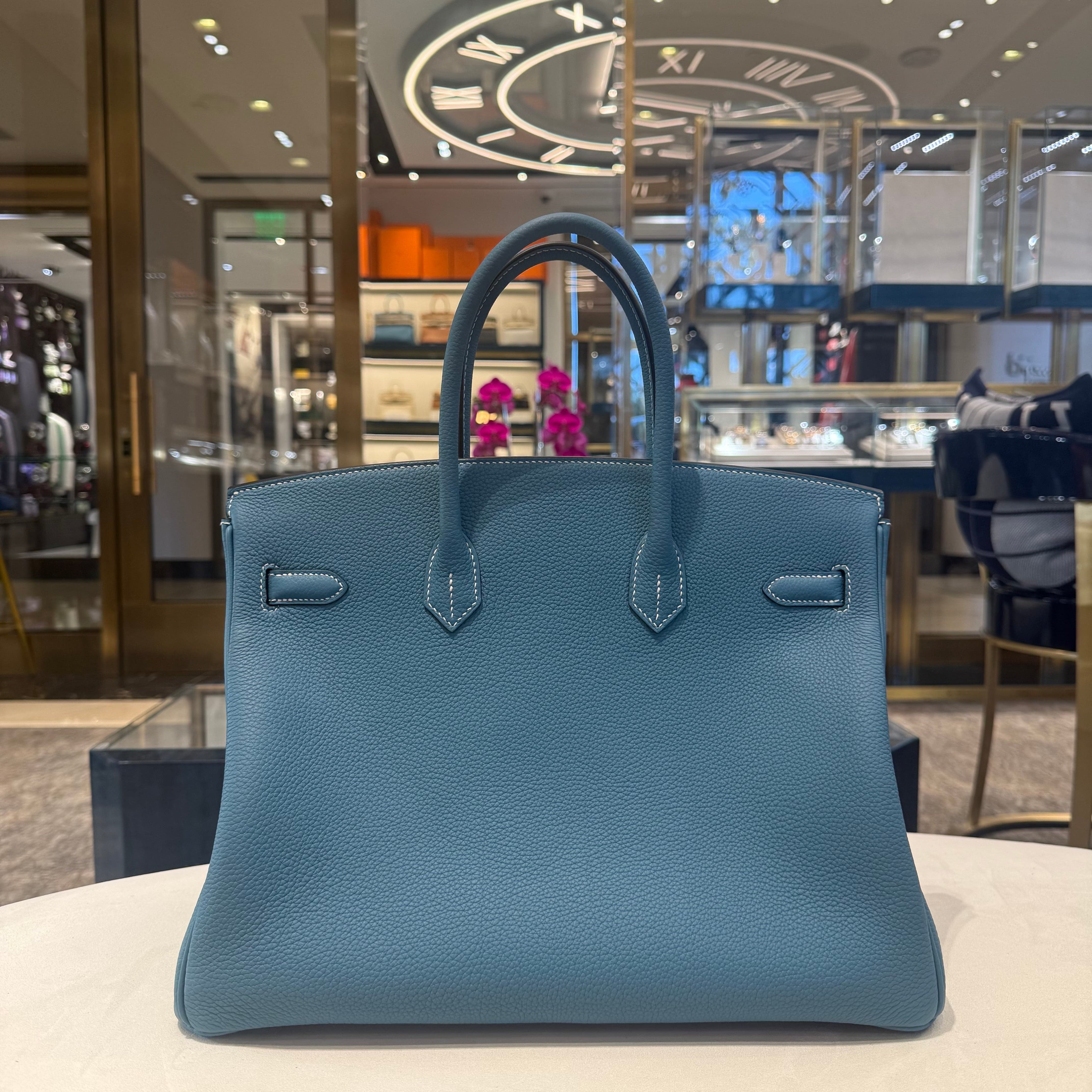 Hermès Bleu Jean Birkin 35 Togo Palladium Hardware - Image 3
